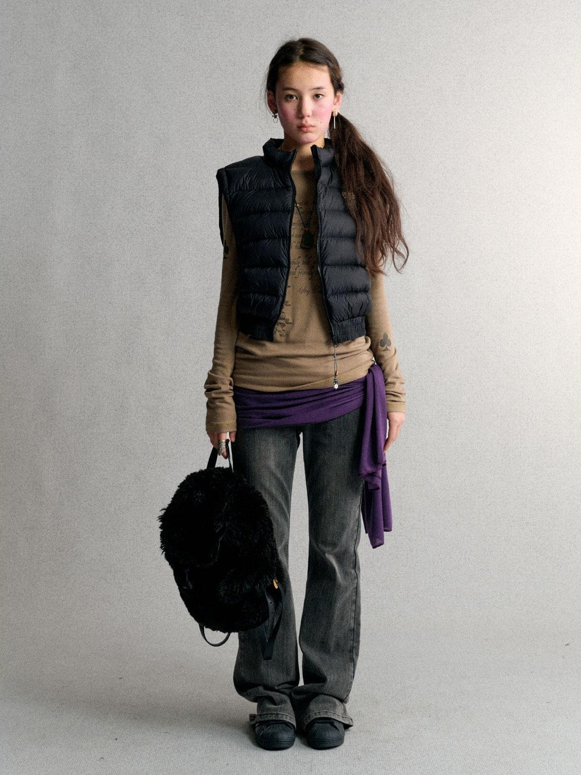 Achihara Solid Zip Front Slim Fit Nylon Women&