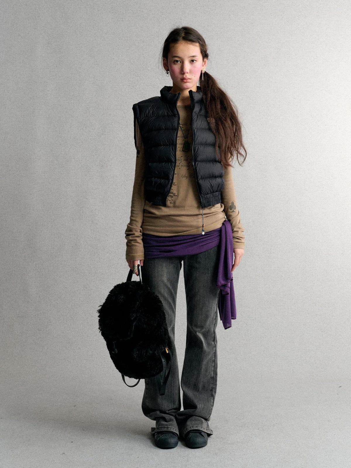Achihara Solid Zip Front Slim Fit Nylon Women&