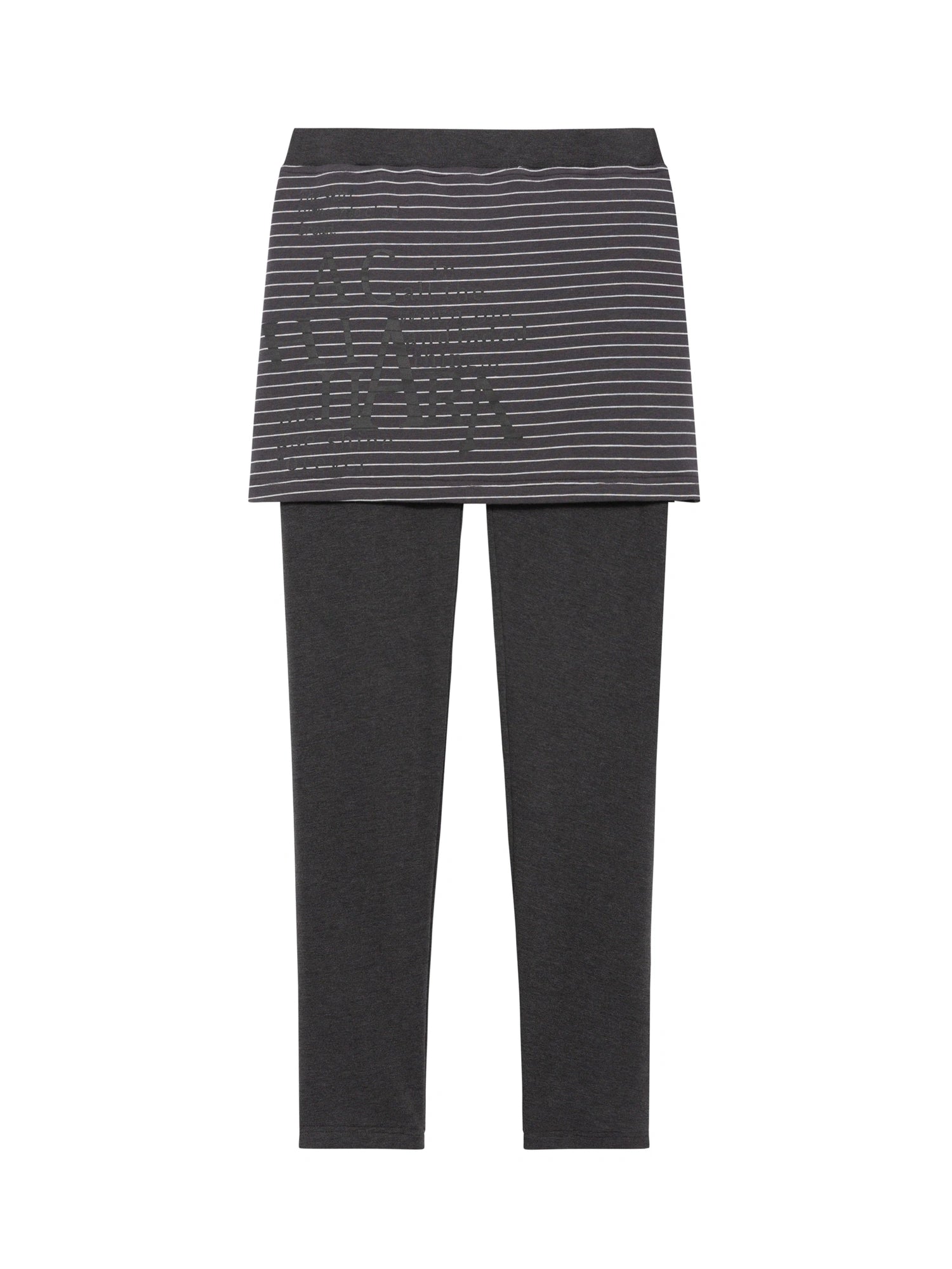 Souffle Knit Flared Pants With False Two Piece Design
