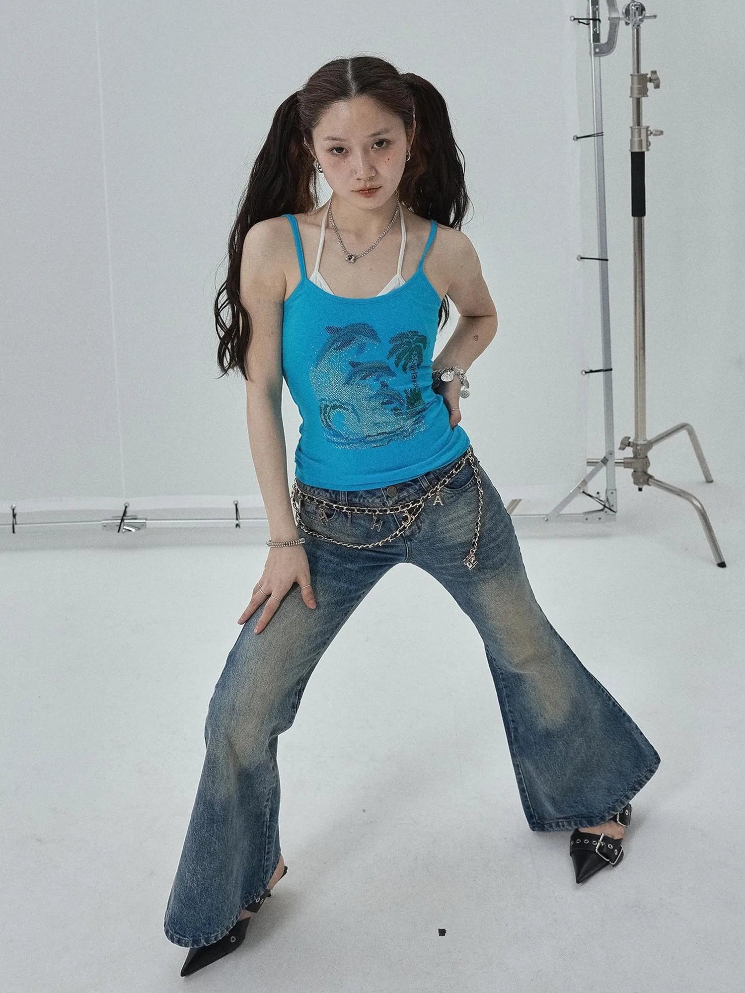 Sparkly Disco Summer Sleeveless T-Shirt & Vest