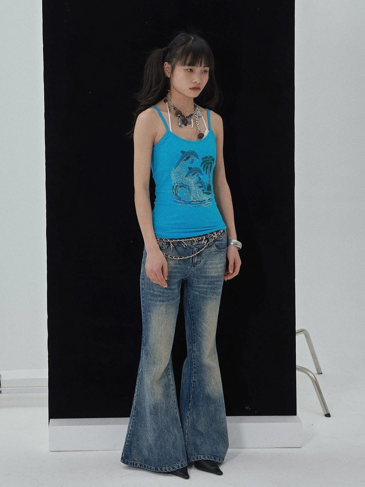 Sparkly Disco Summer Sleeveless T-Shirt & Vest
