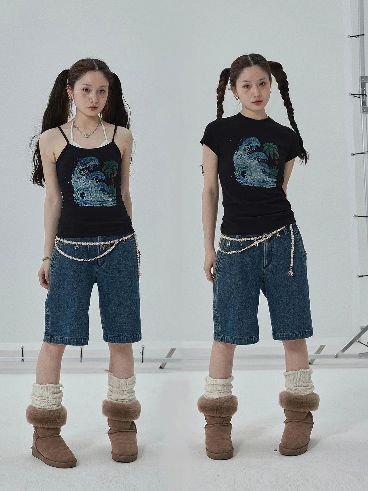 Sparkly Disco Summer Sleeveless T-Shirt & Vest