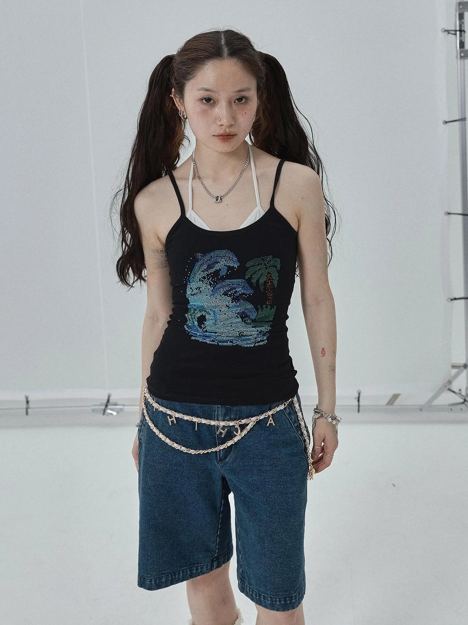Sparkly Disco Summer Sleeveless T-Shirt & Vest