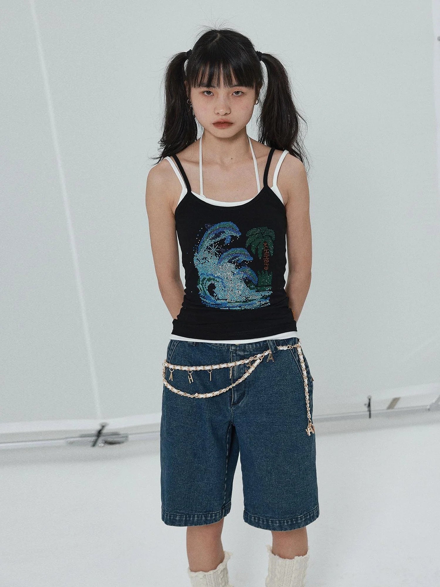 Sparkly Disco Summer Sleeveless T-Shirt & Vest