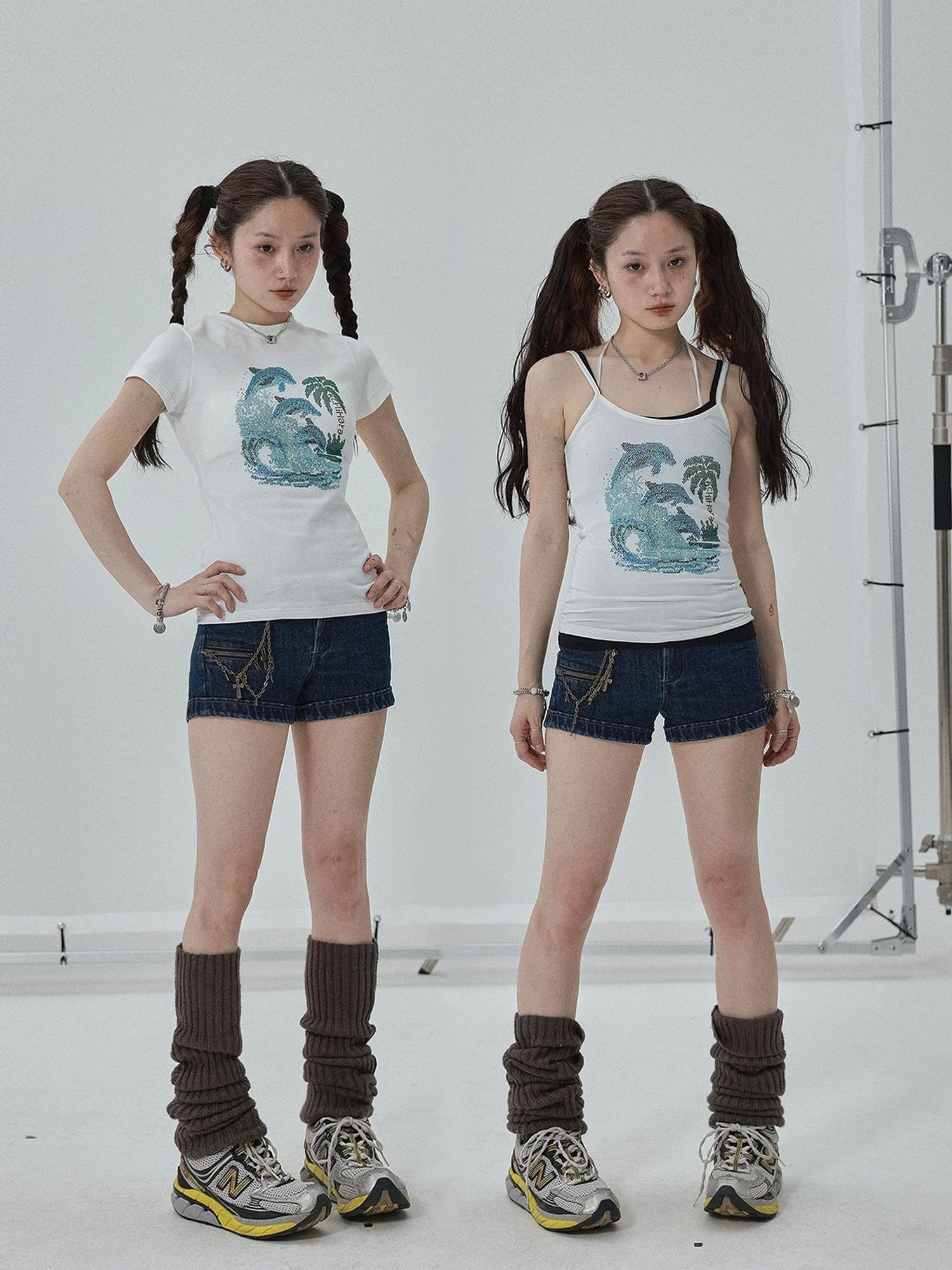 Achihara Sparkly Disco Summer Sleeveless T-Shirt & Vest