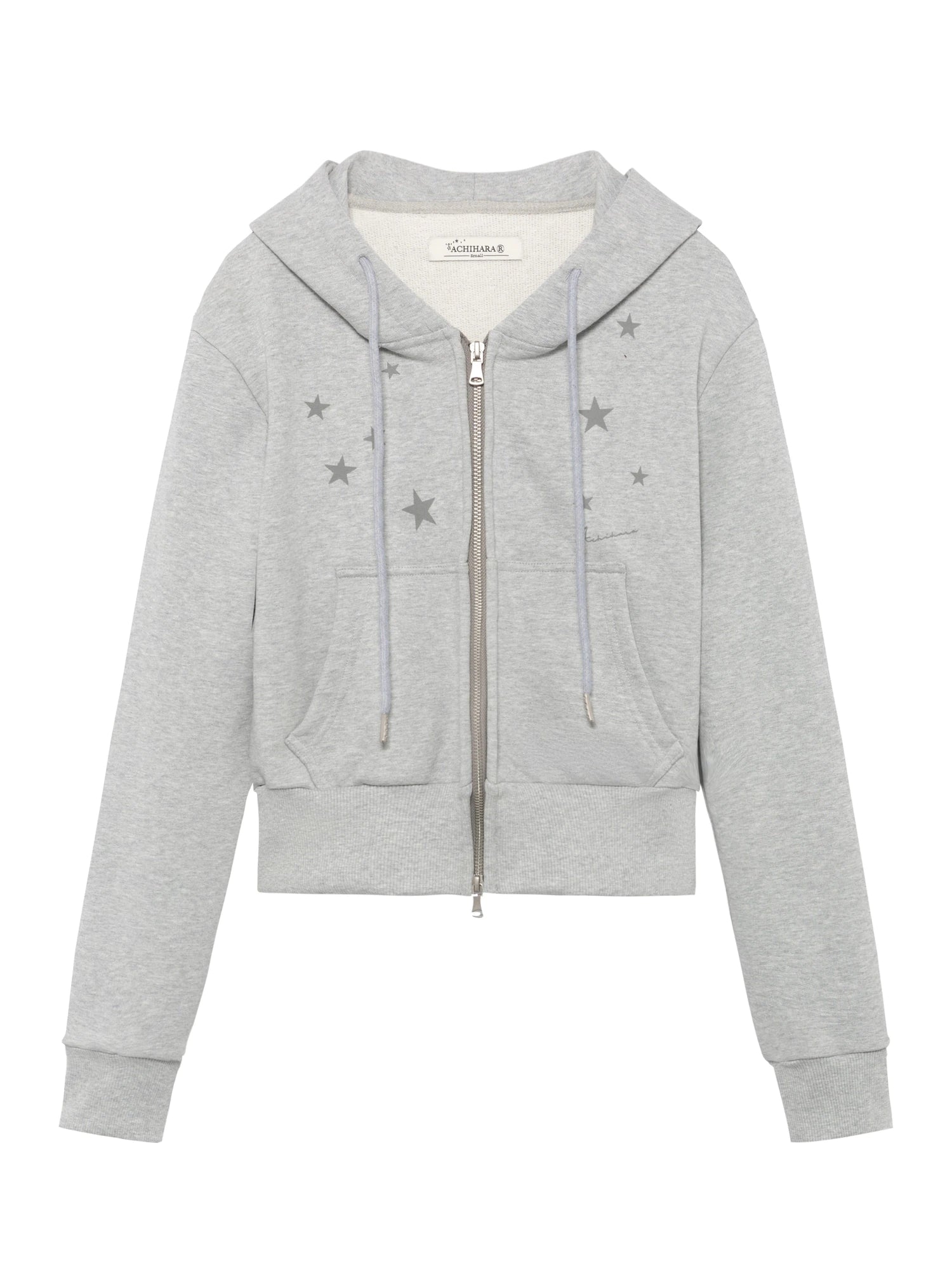 Stars Cropped Hoodie Women Short Top 2025 New Spring Autumn Jacket