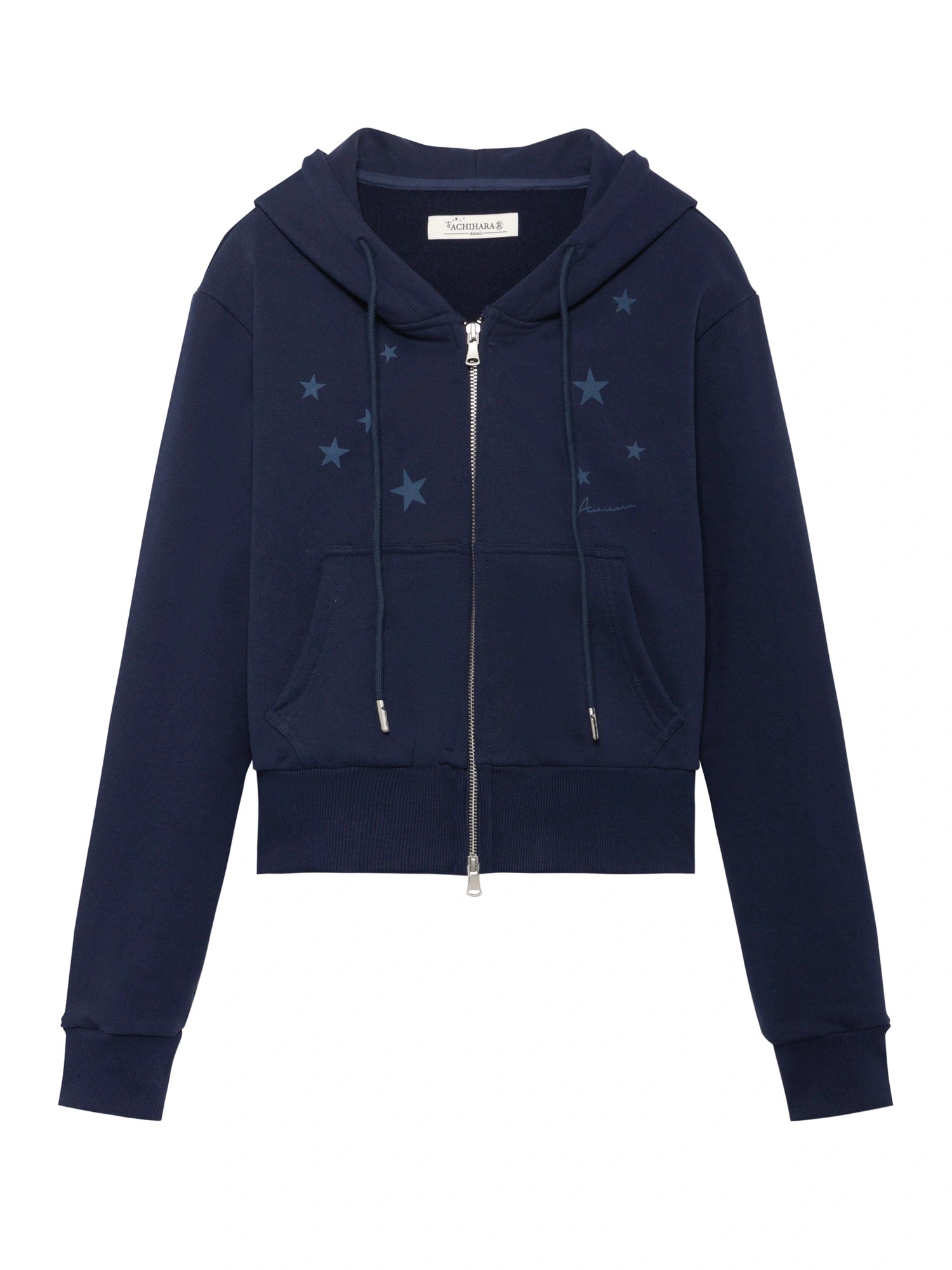 Stars Cropped Hoodie Women Short Top 2025 New Spring Autumn Jacket