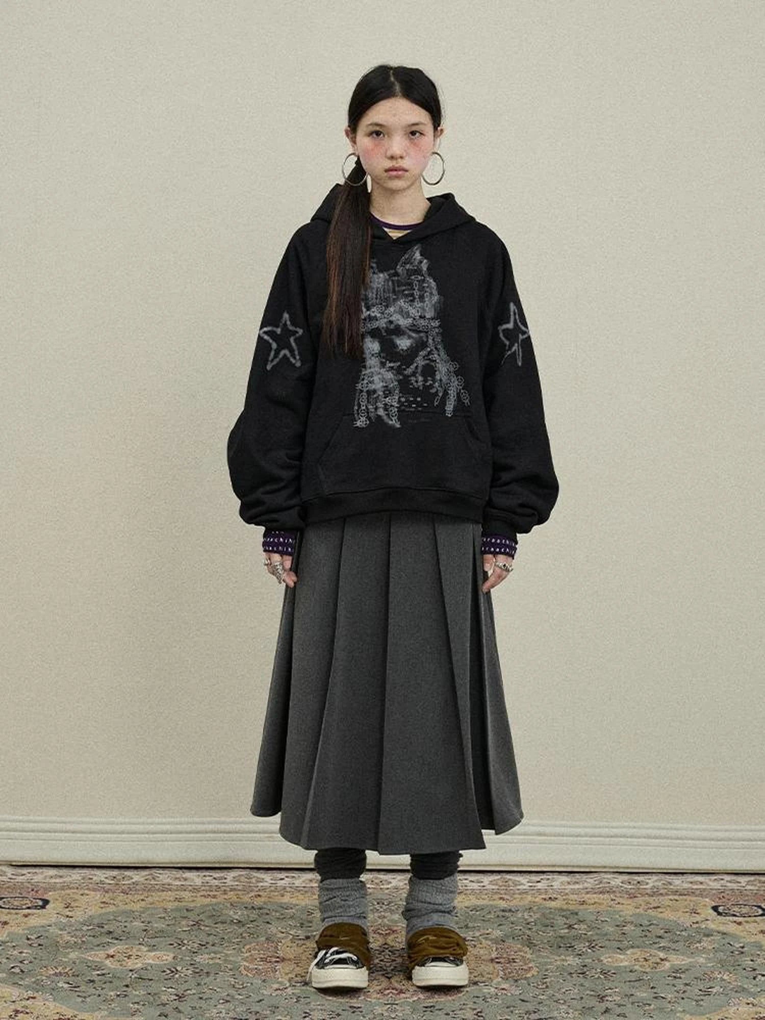 Stars Me Hooded Jacket Women Spring Fall 2025 New Casual Outerwear