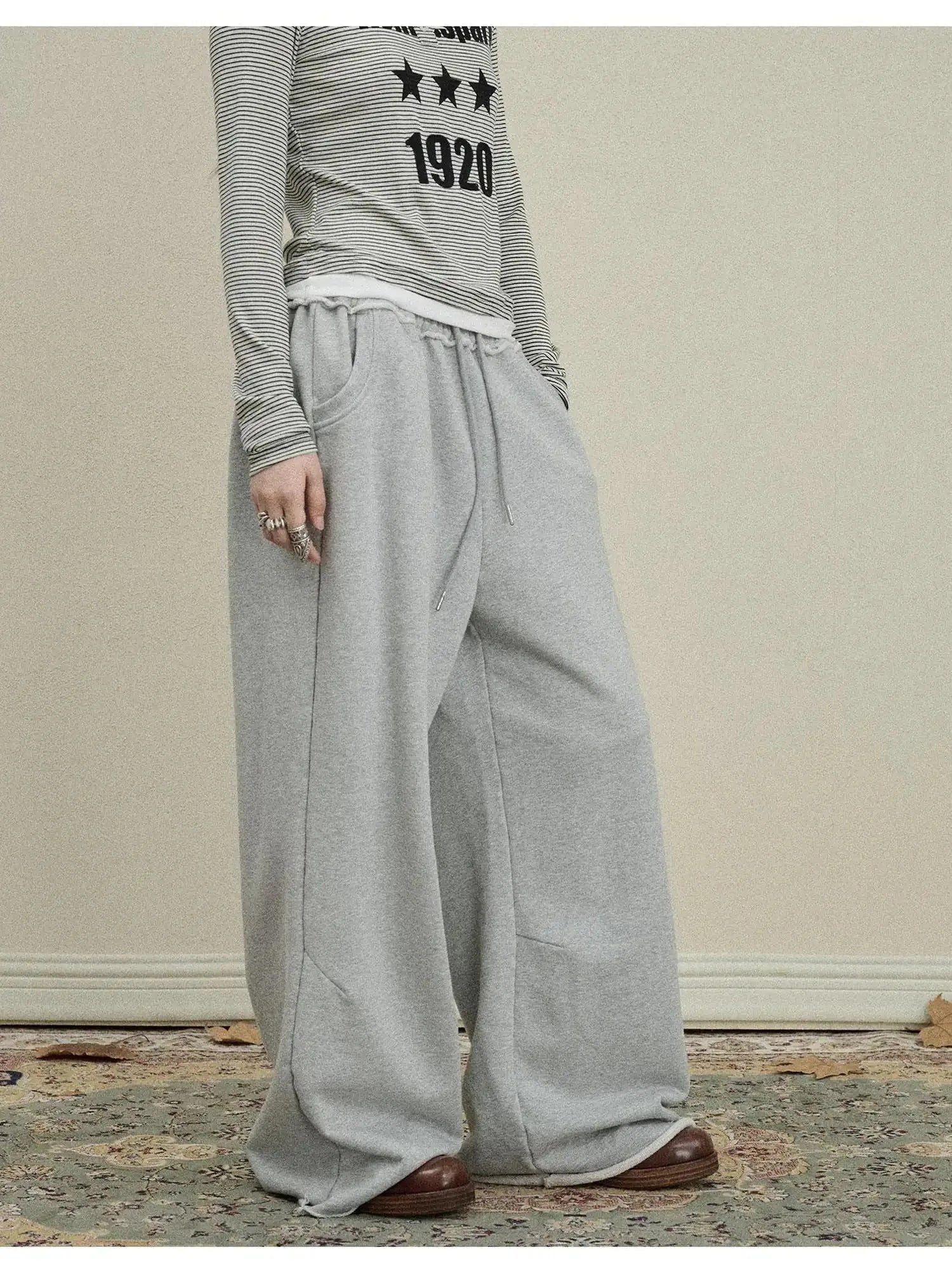 Stars Wide Leg Pants For Women Loose Fit Casual Trousers