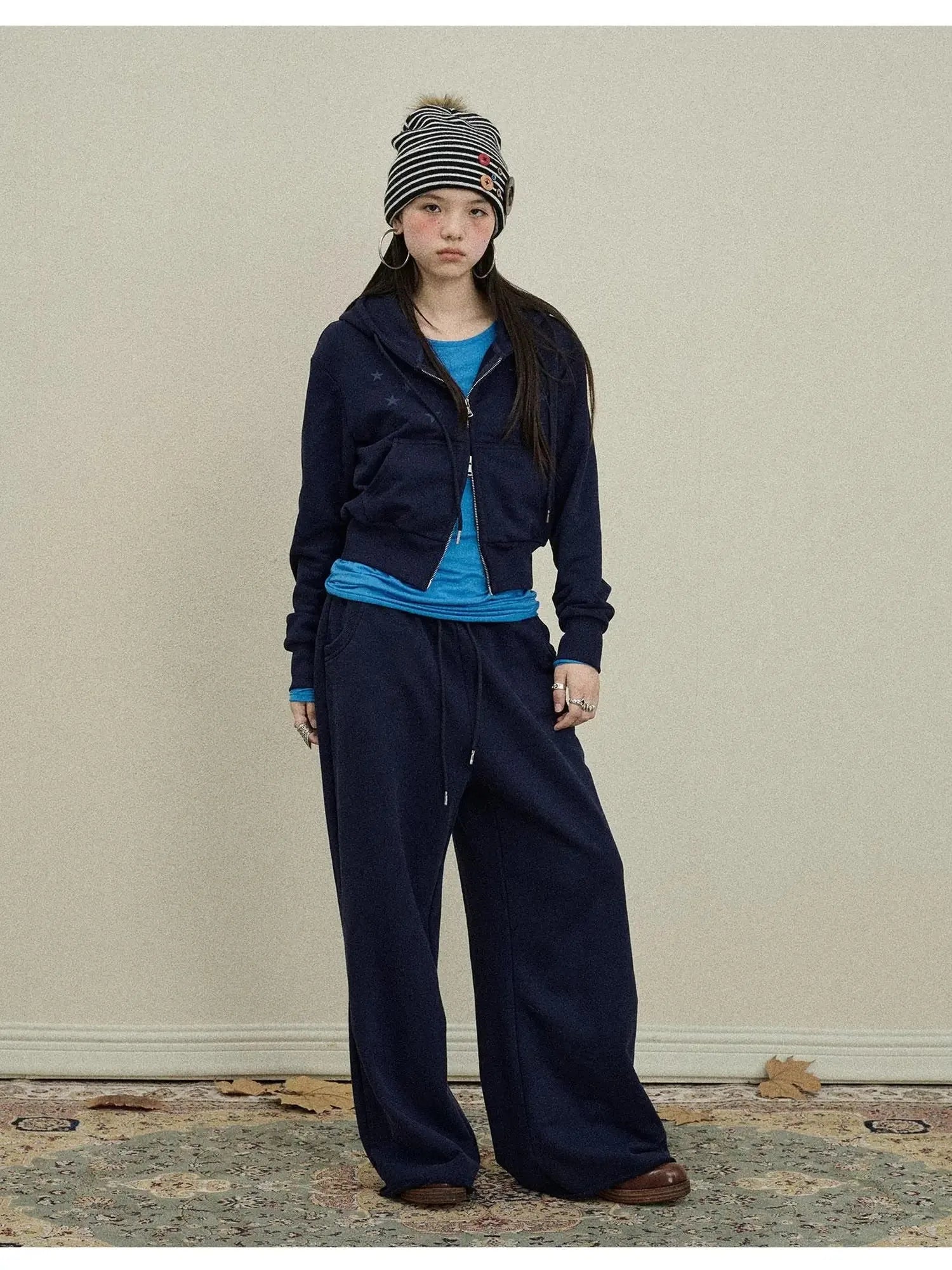 Stars Wide Leg Pants For Women Loose Fit Casual Trousers