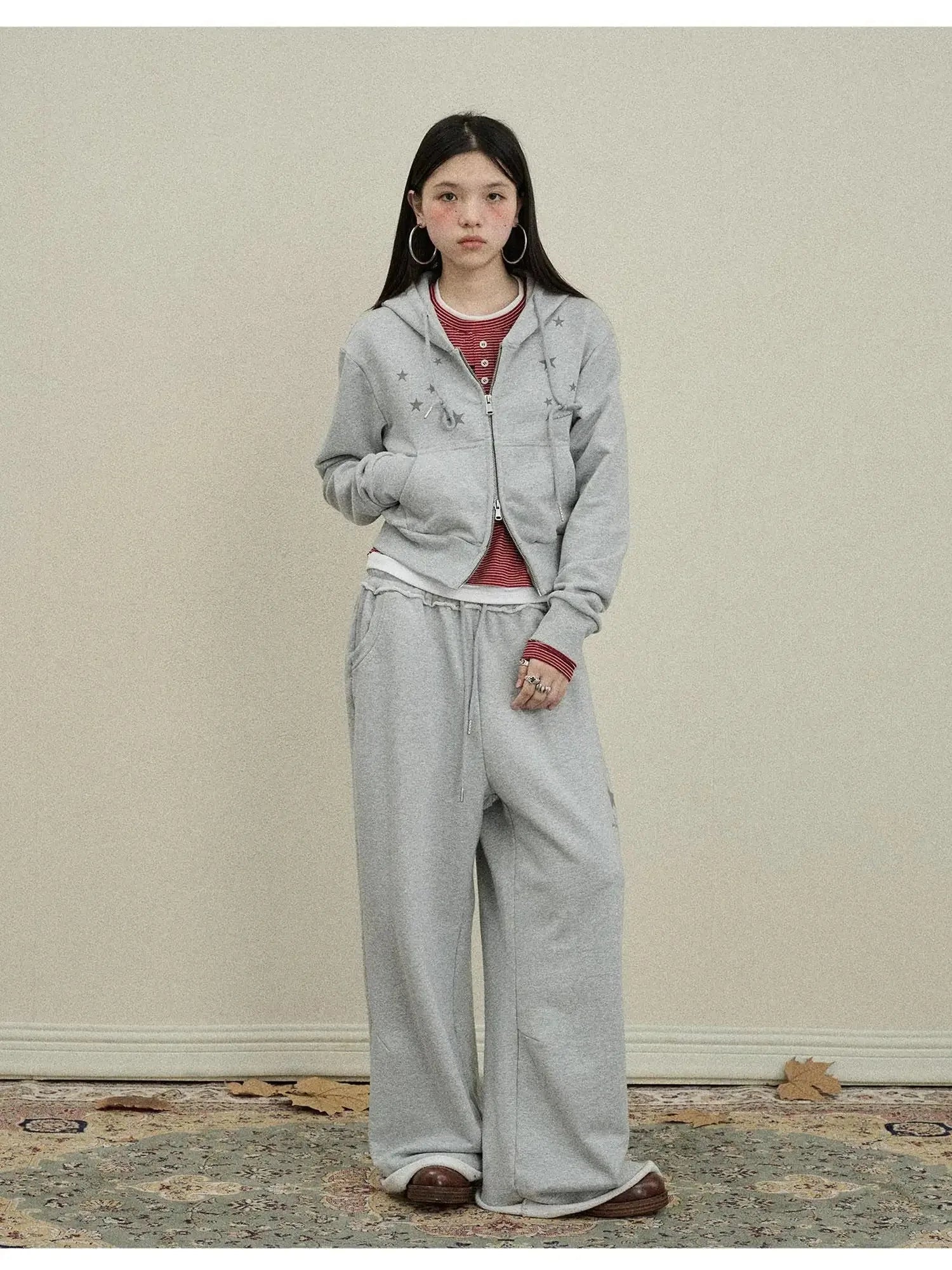 Stars Wide Leg Pants For Women Loose Fit Casual Trousers