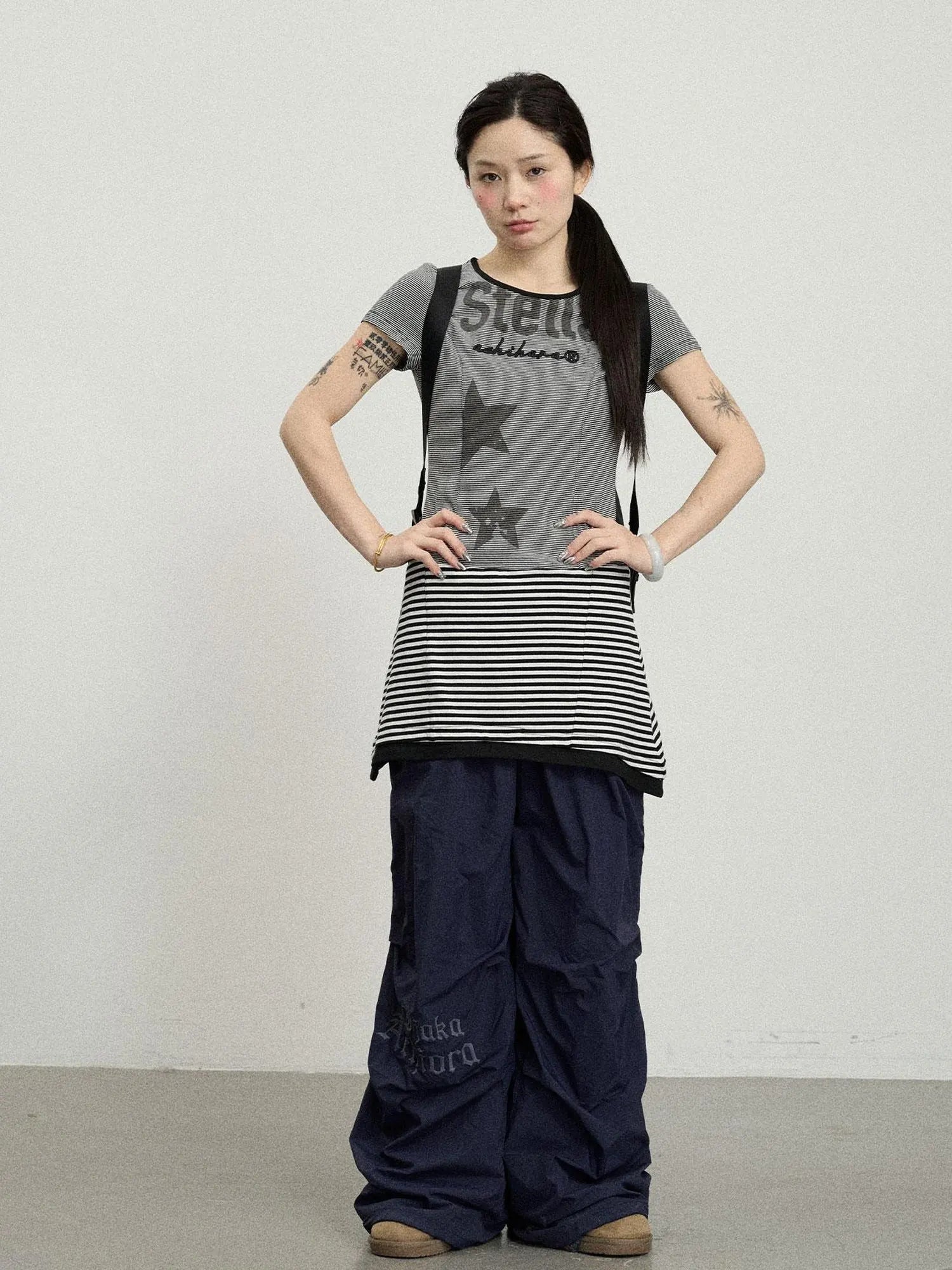 Stella Stolen Romance Short Sleeve Striped Dress