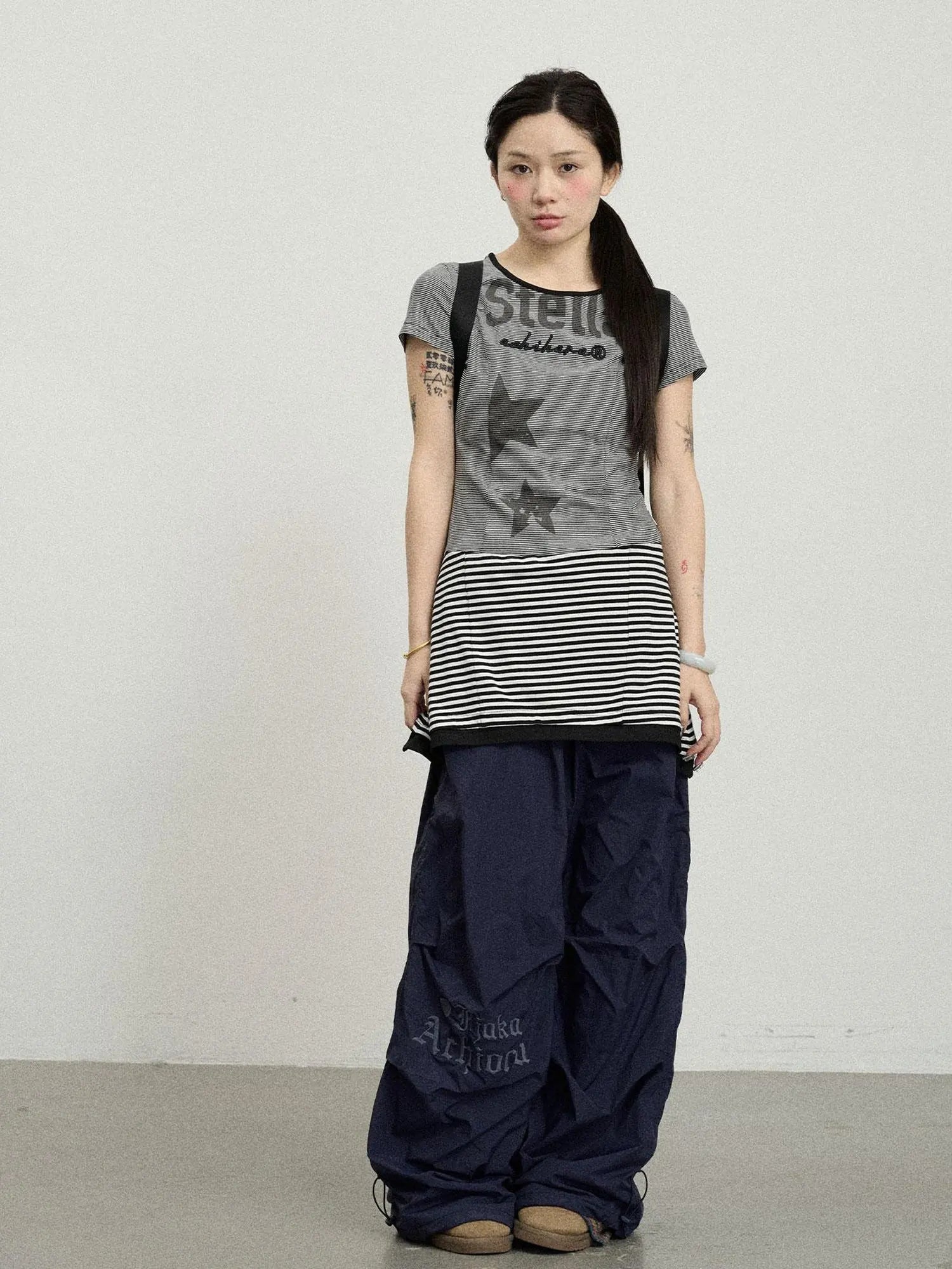Stella Stolen Romance Short Sleeve Striped Dress