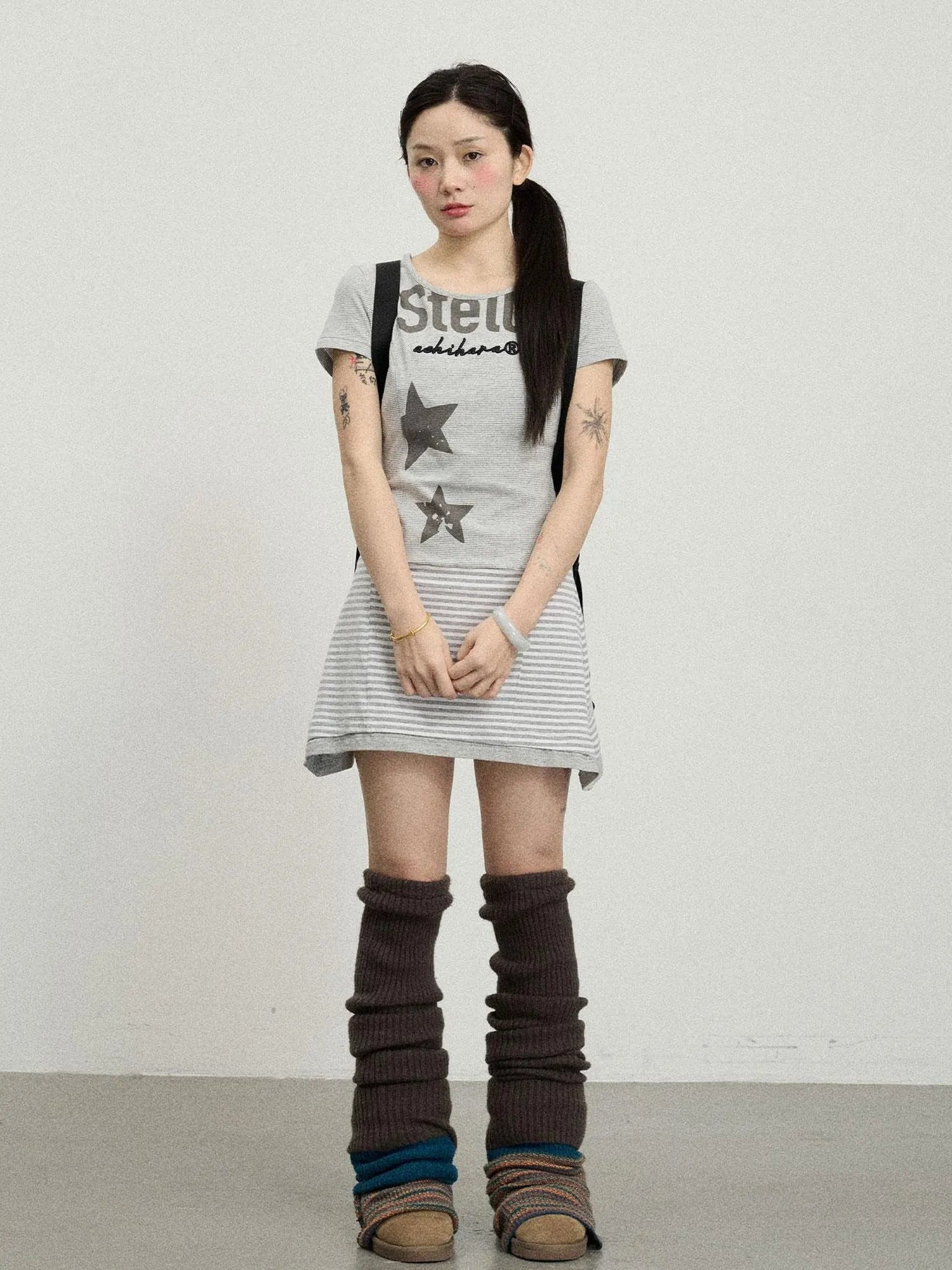 Stella Stolen Romance Short Sleeve Striped Dress
