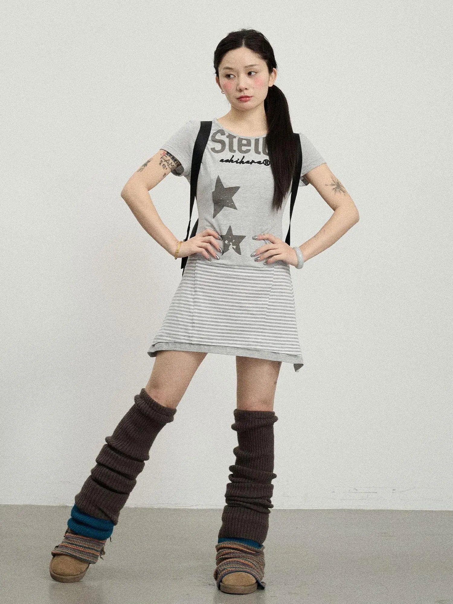 Stella Stolen Romance Short Sleeve Striped Dress