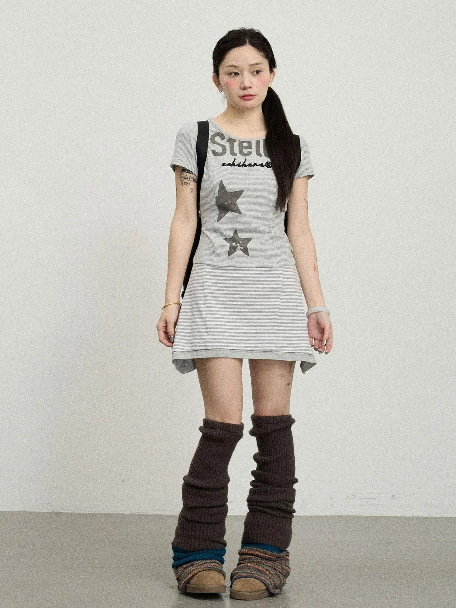 Stella Stolen Romance Short Sleeve Striped Dress