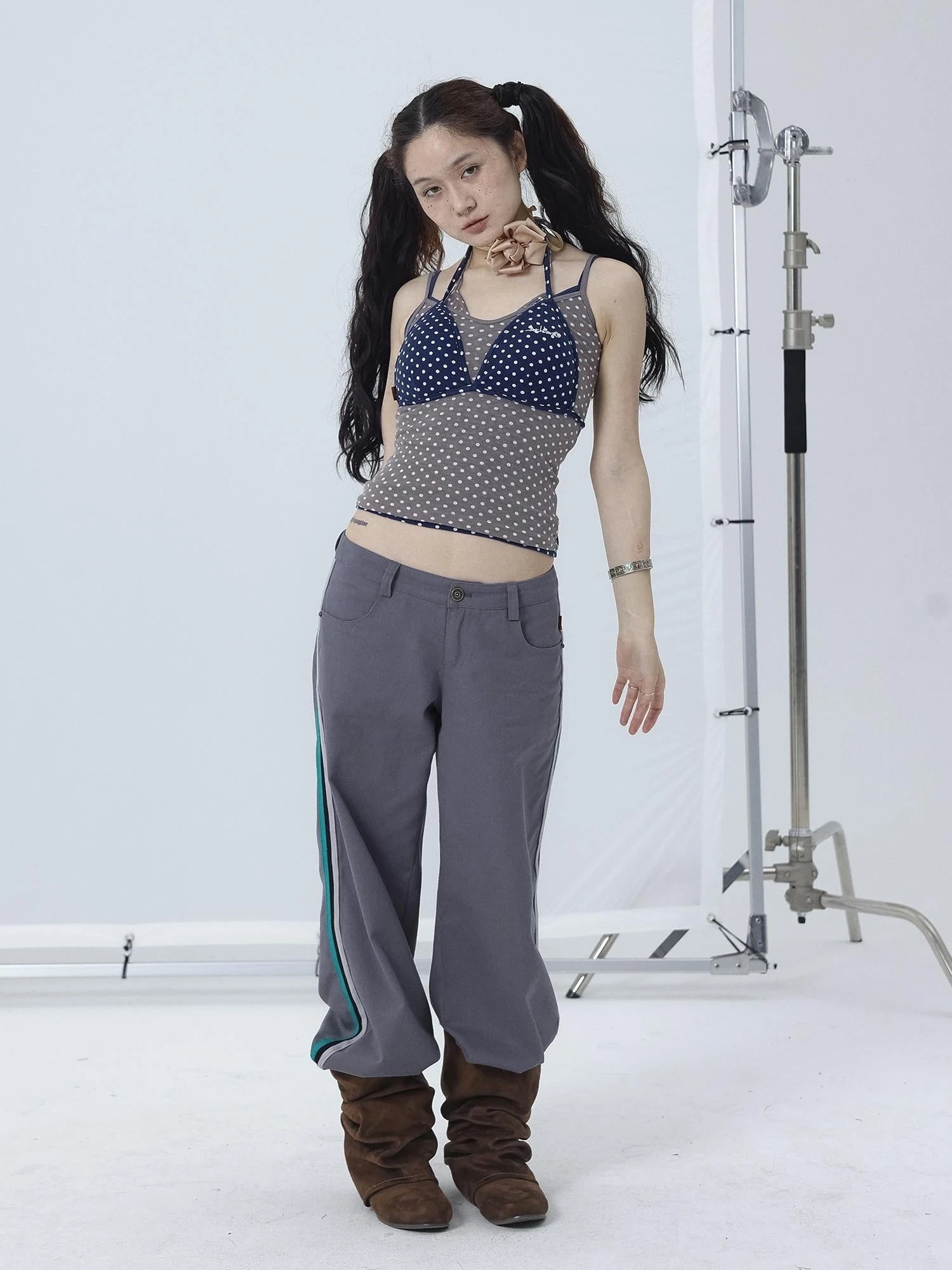 Strappy Dot Bustier Top For Summer