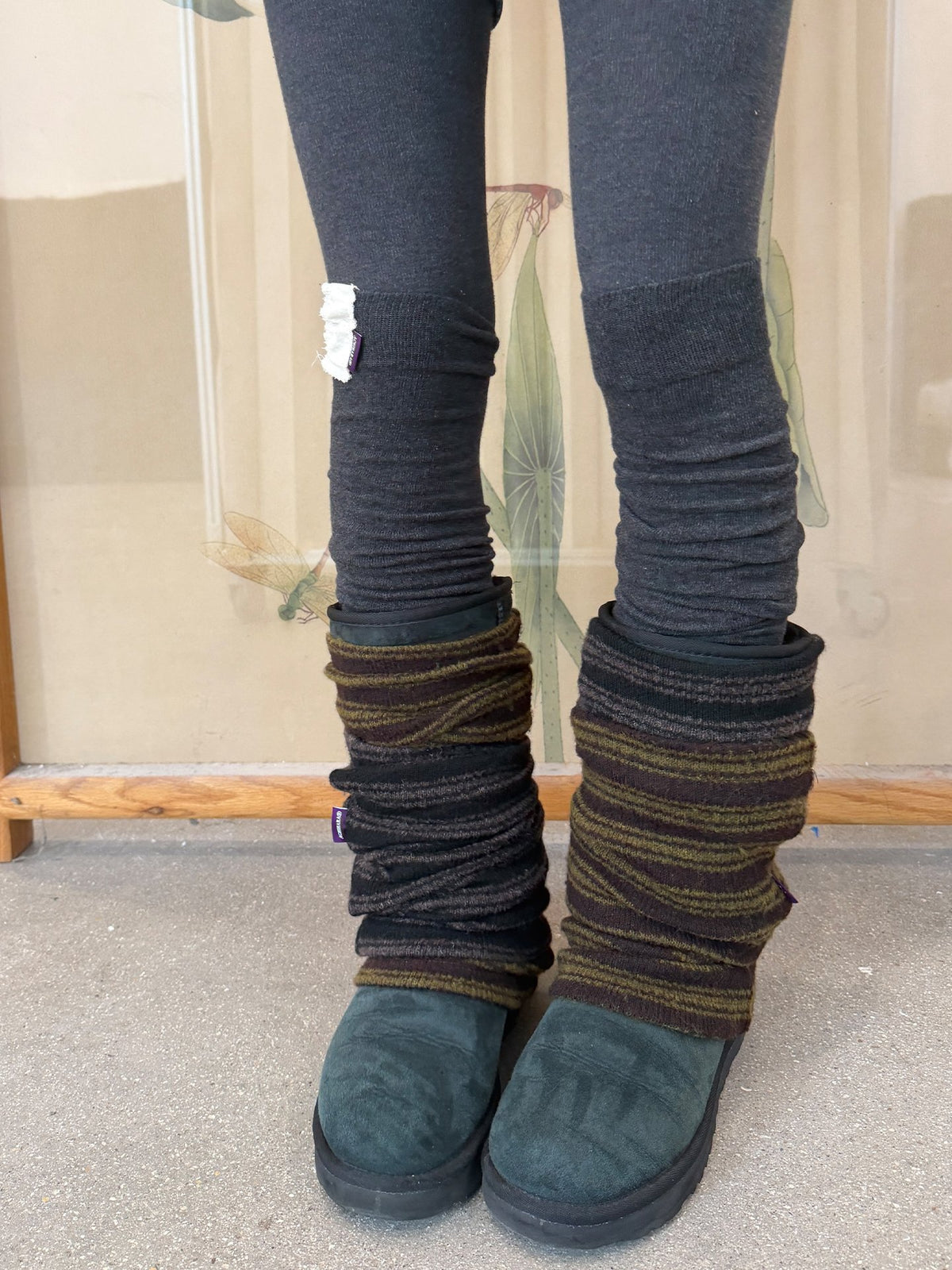 Achihara_Striped_Color_Block_Over_Knee_Women&