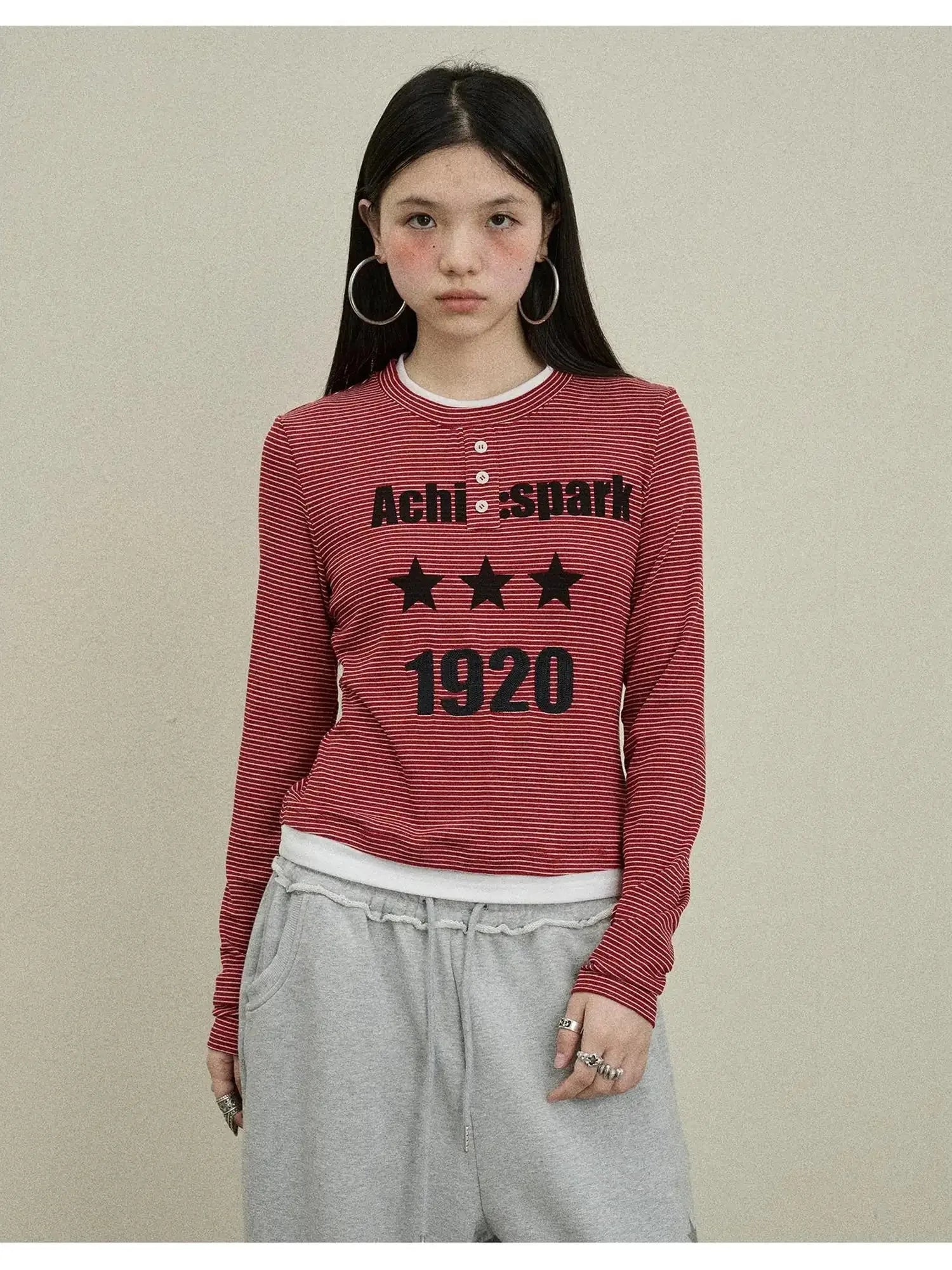 Striped Long Sleeve Layering Tee