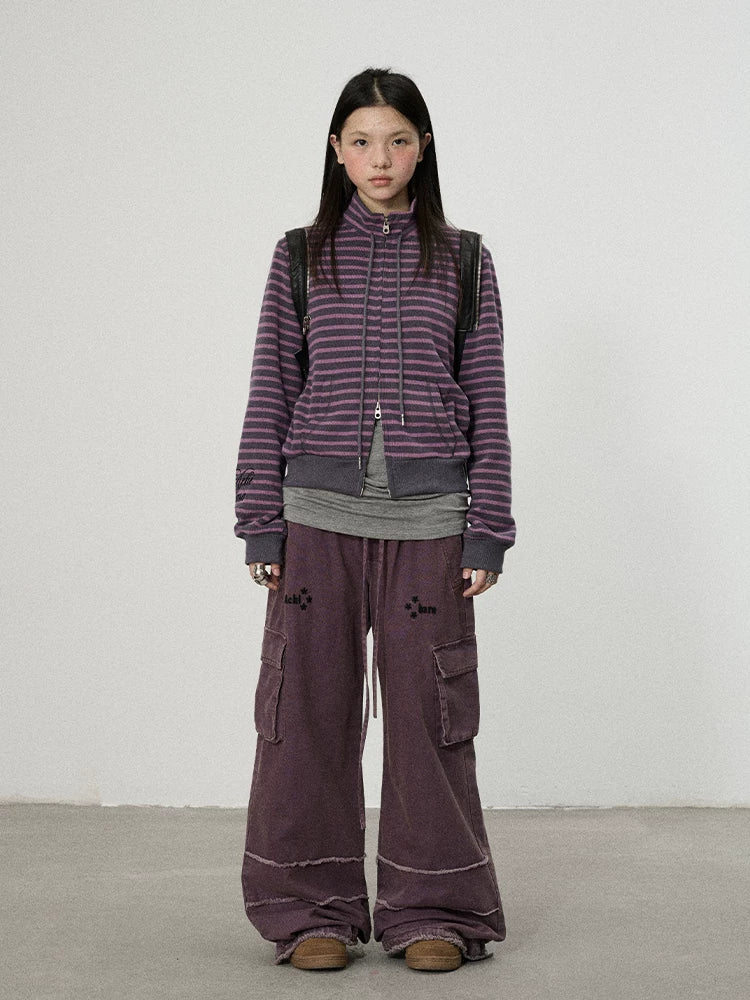 Achihara Striped Mushroom Sweatshirt-1
