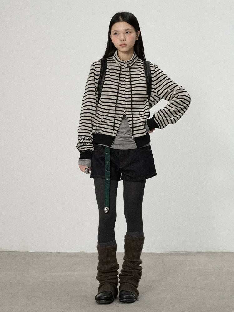 Achihara Striped Mushroom Sweatshirt-4