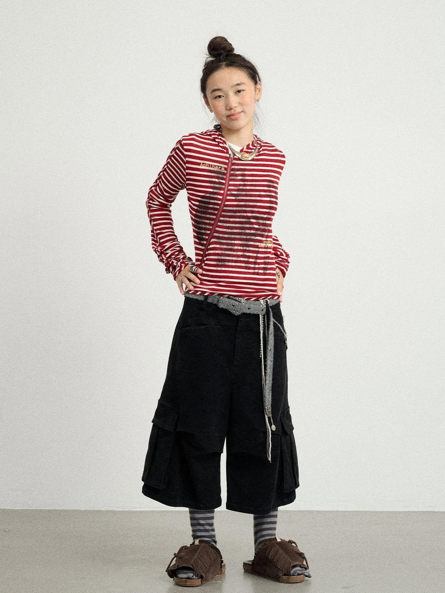 Striped Punk Bandage Coat