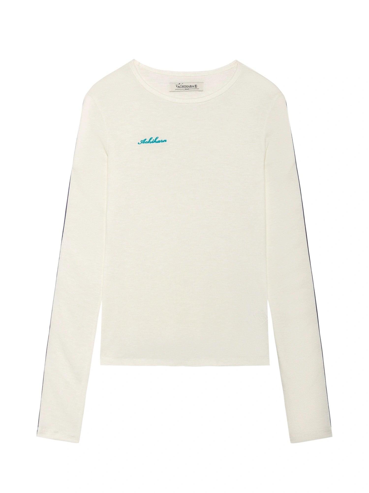 Striped Velvet Ribbed Long Sleeve V-neck Top