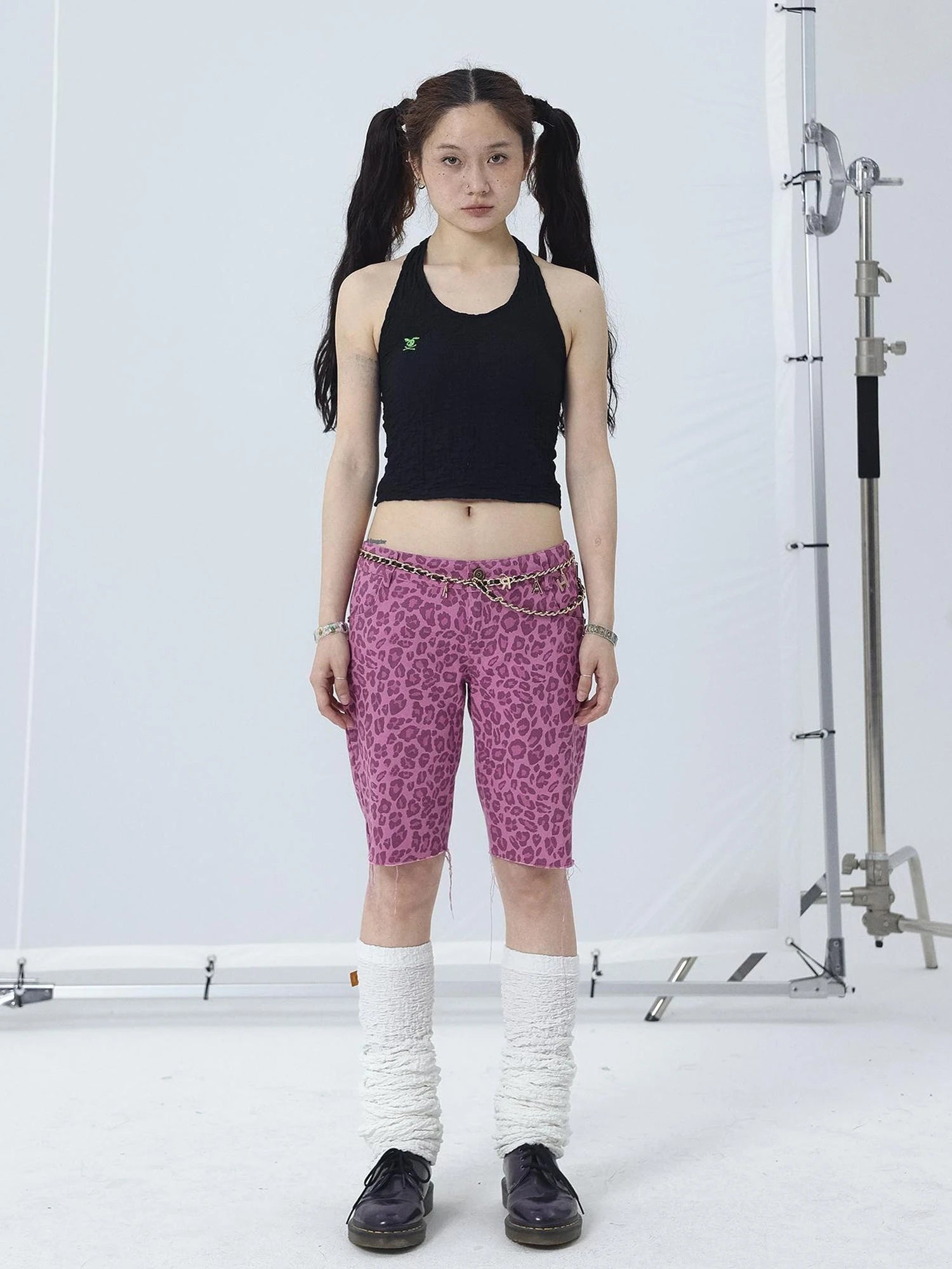 Summer Black Cropped Bubble Sleeve T-shirt Round Neck Top