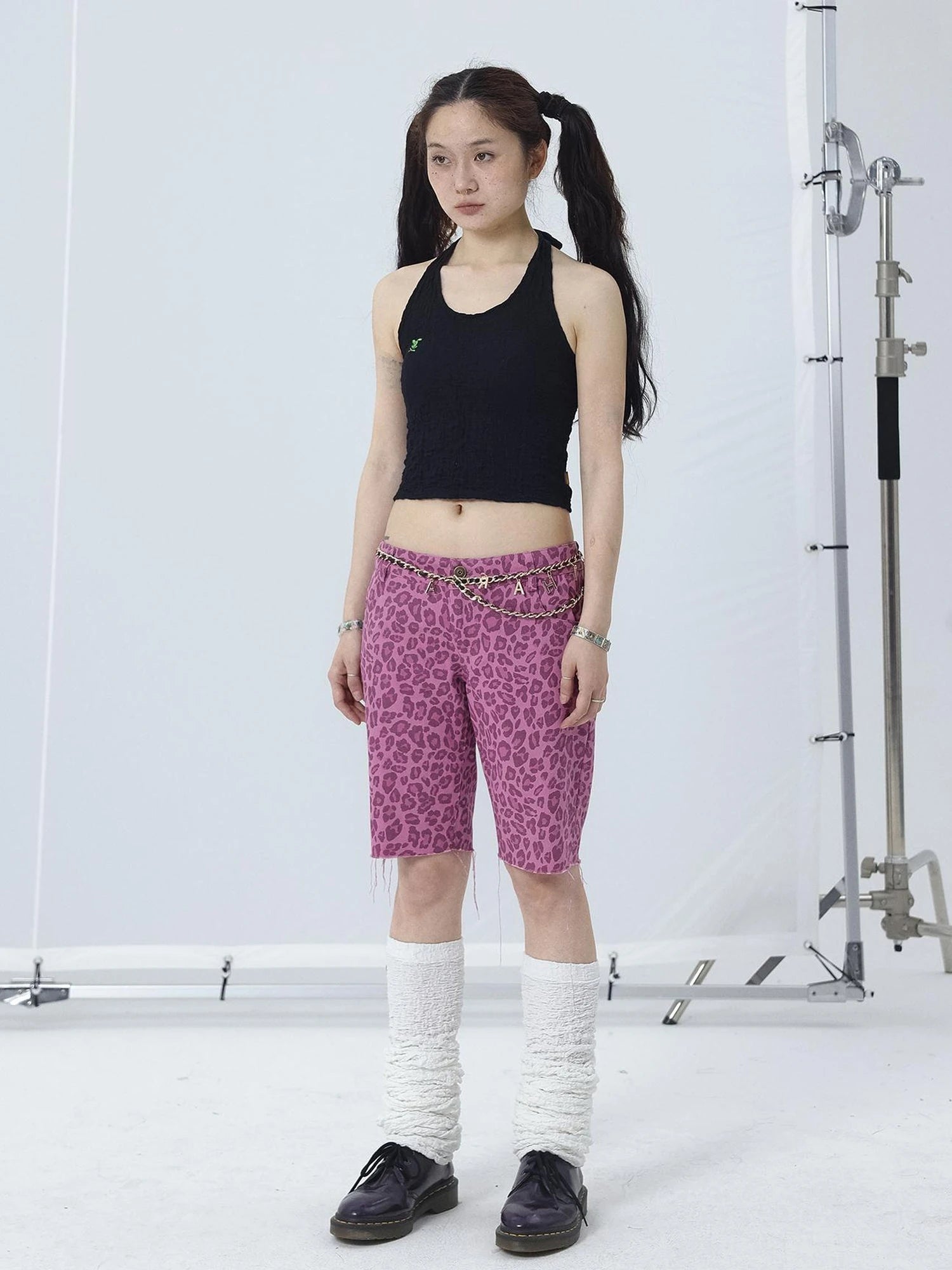 Summer Black Cropped Bubble Sleeve T-shirt Round Neck Top