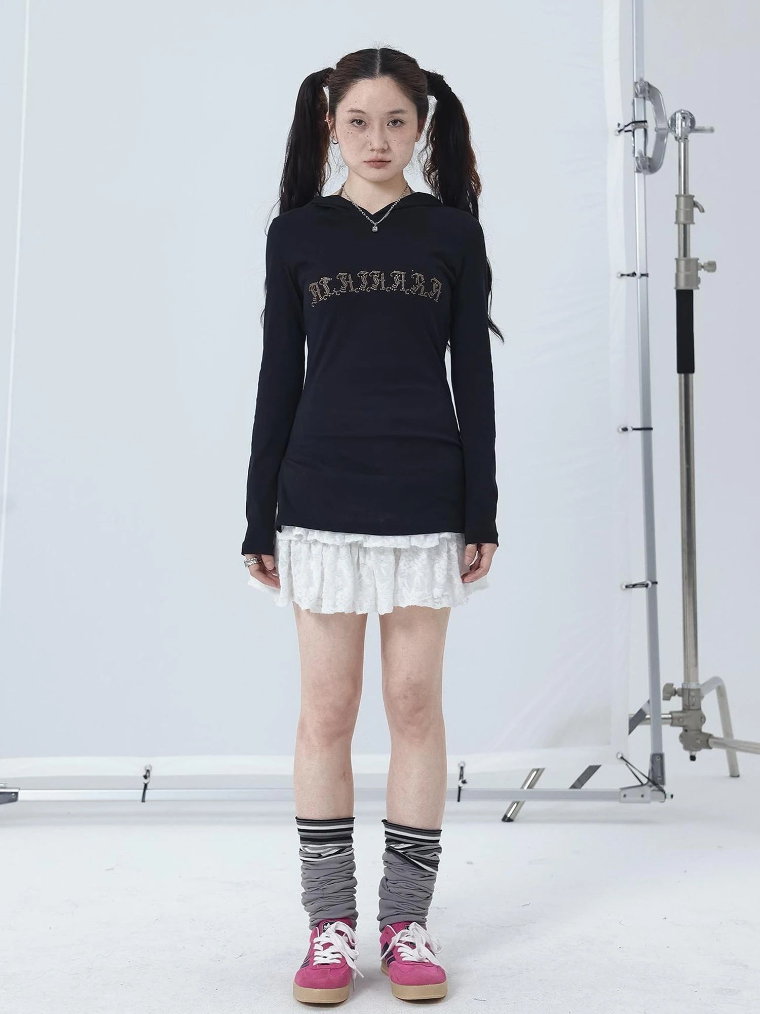 Summer Cool Long Sleeve Hooded Split Hem T Shirt