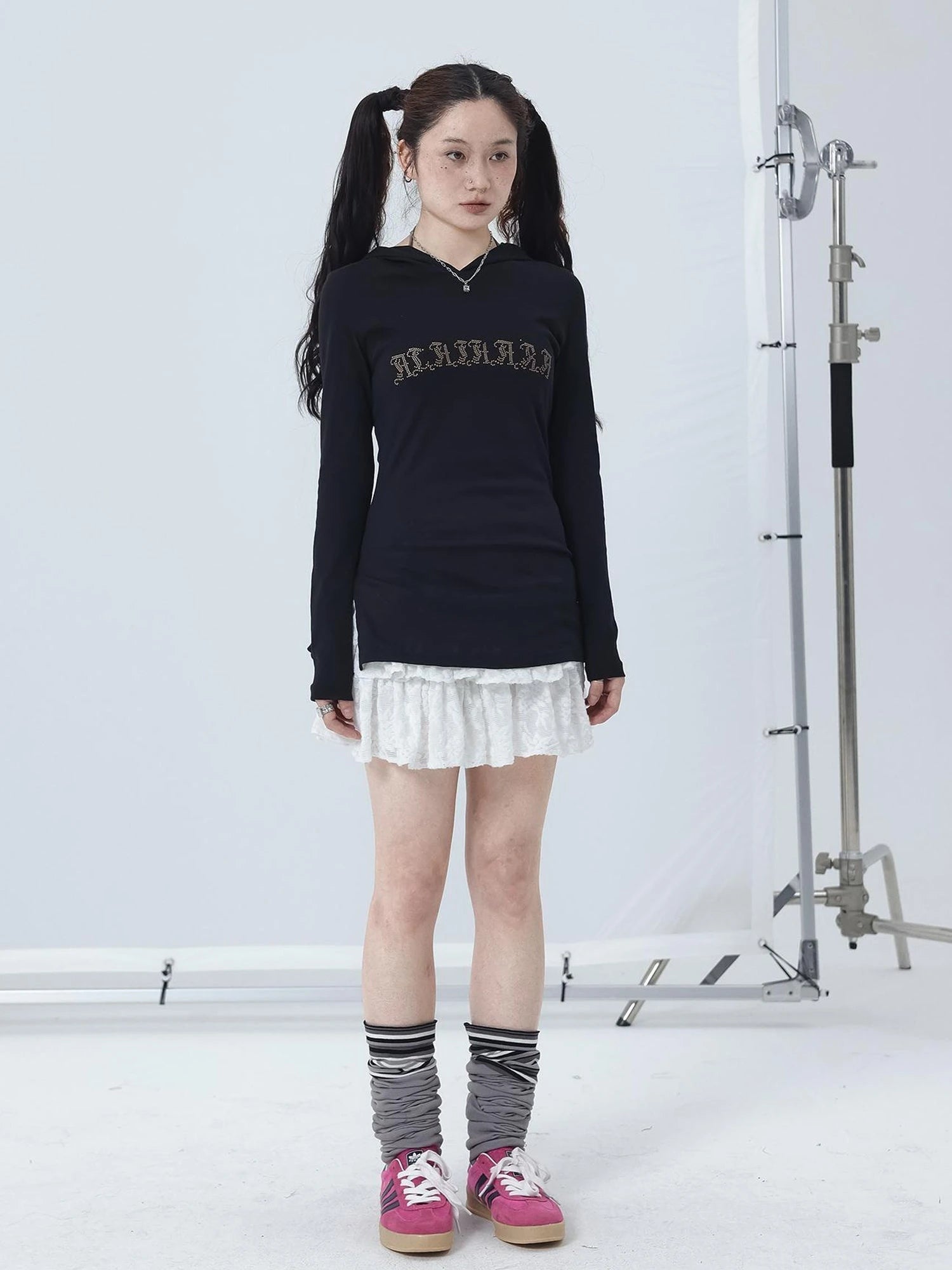 Summer Cool Long Sleeve Hooded Split Hem T Shirt
