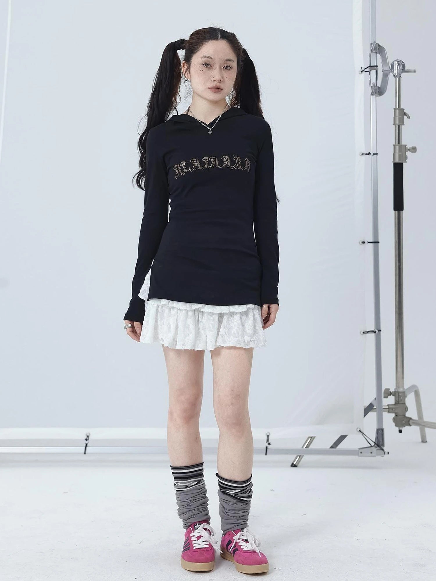 Summer Cool Long Sleeve Hooded Split Hem T Shirt