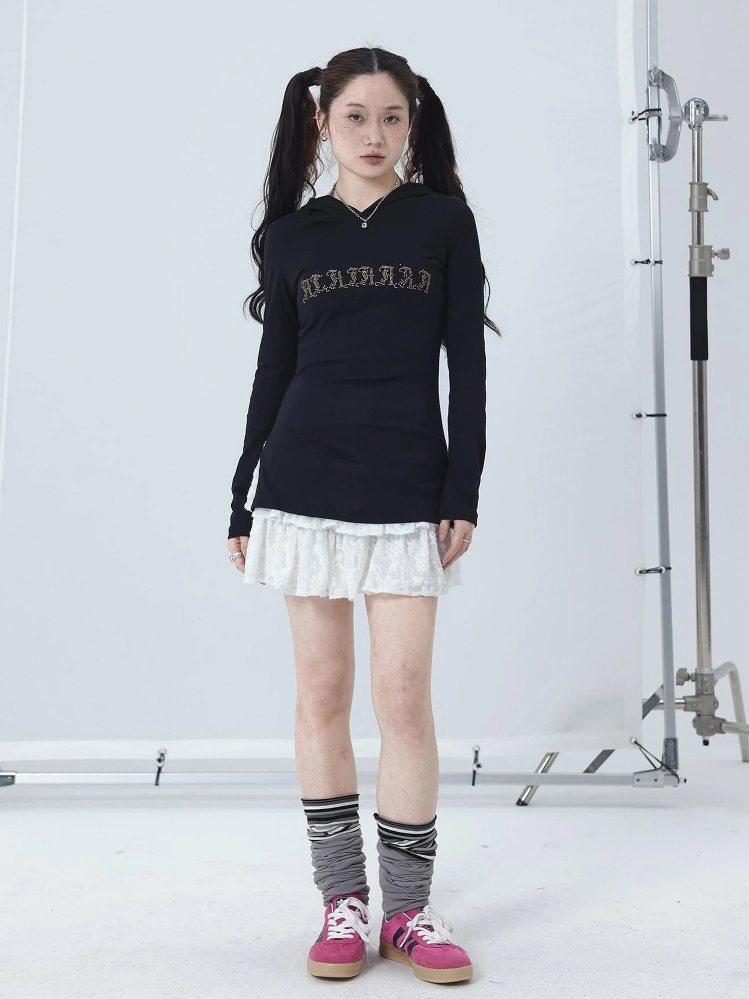 Summer Cool Long Sleeve Hooded Split Hem T Shirt