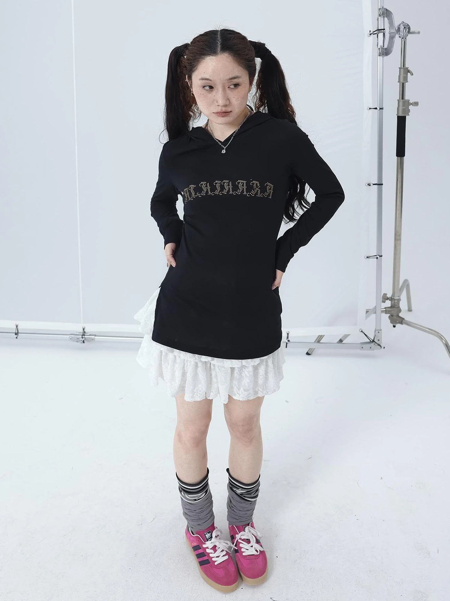 Summer Cool Long Sleeve Hooded Split Hem T Shirt