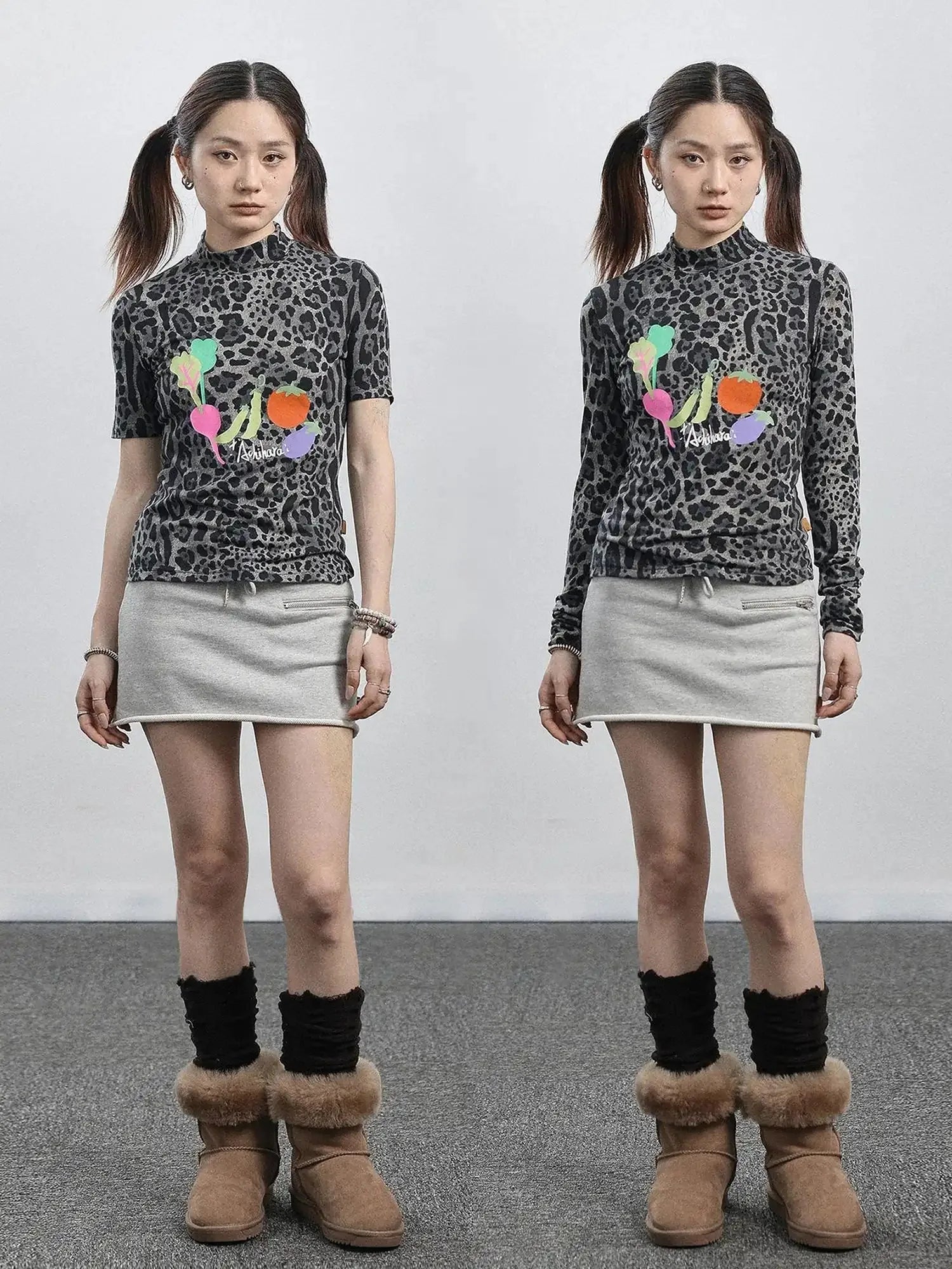 Summer Leopard Print Silk Blouse