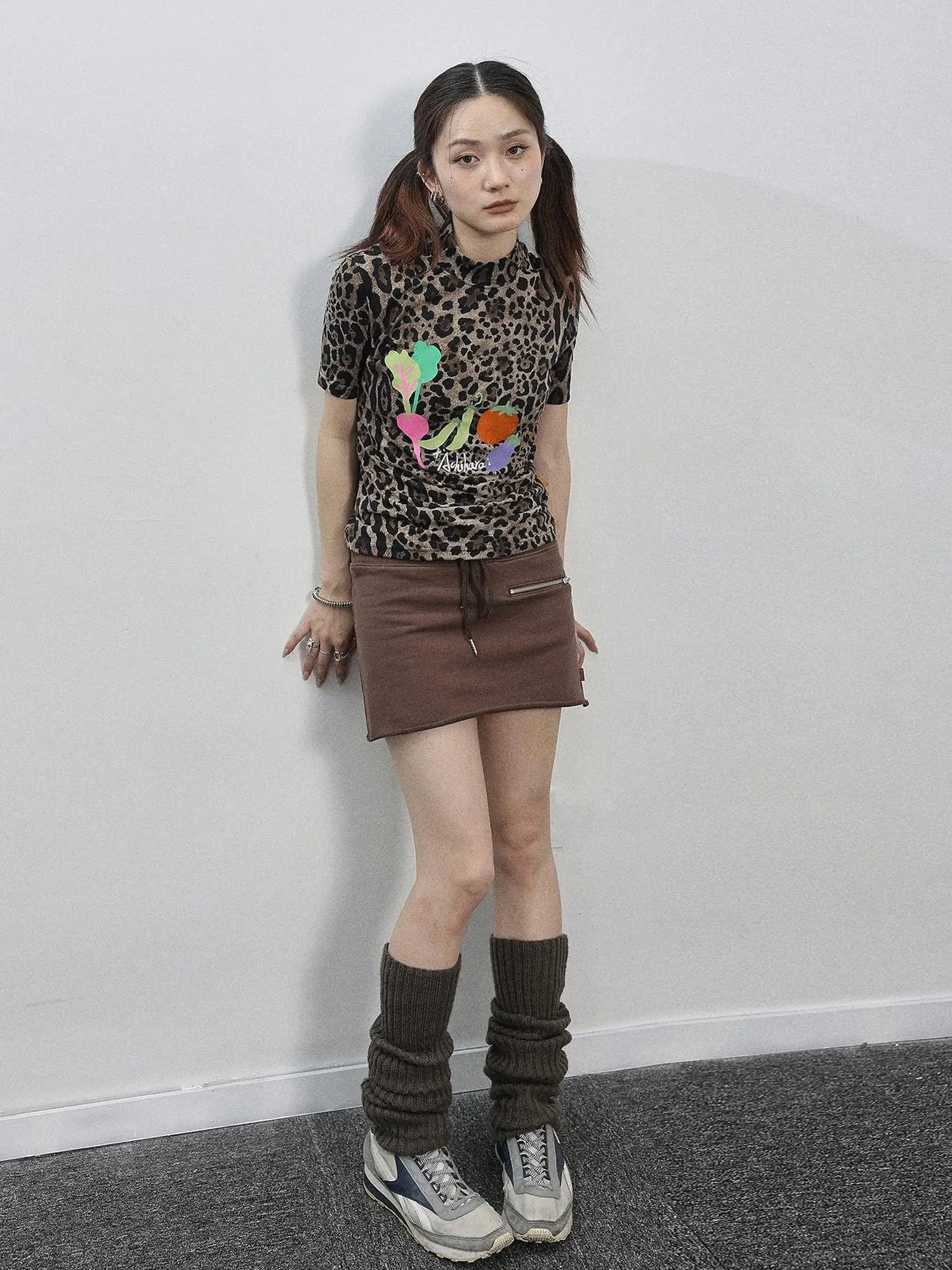 Summer Leopard Print Silk Blouse