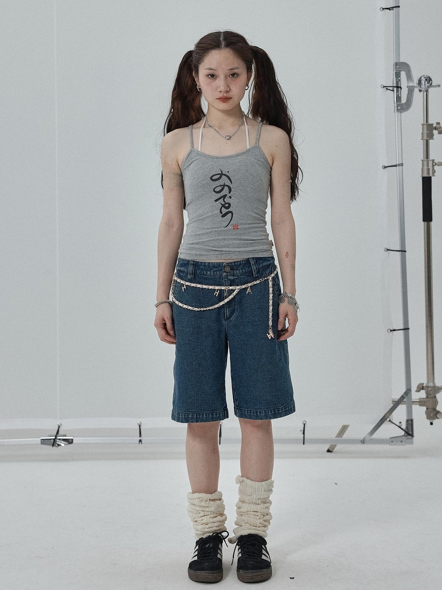 Achihara Summer Slim Fit Tee With Calligraphy Blessing
