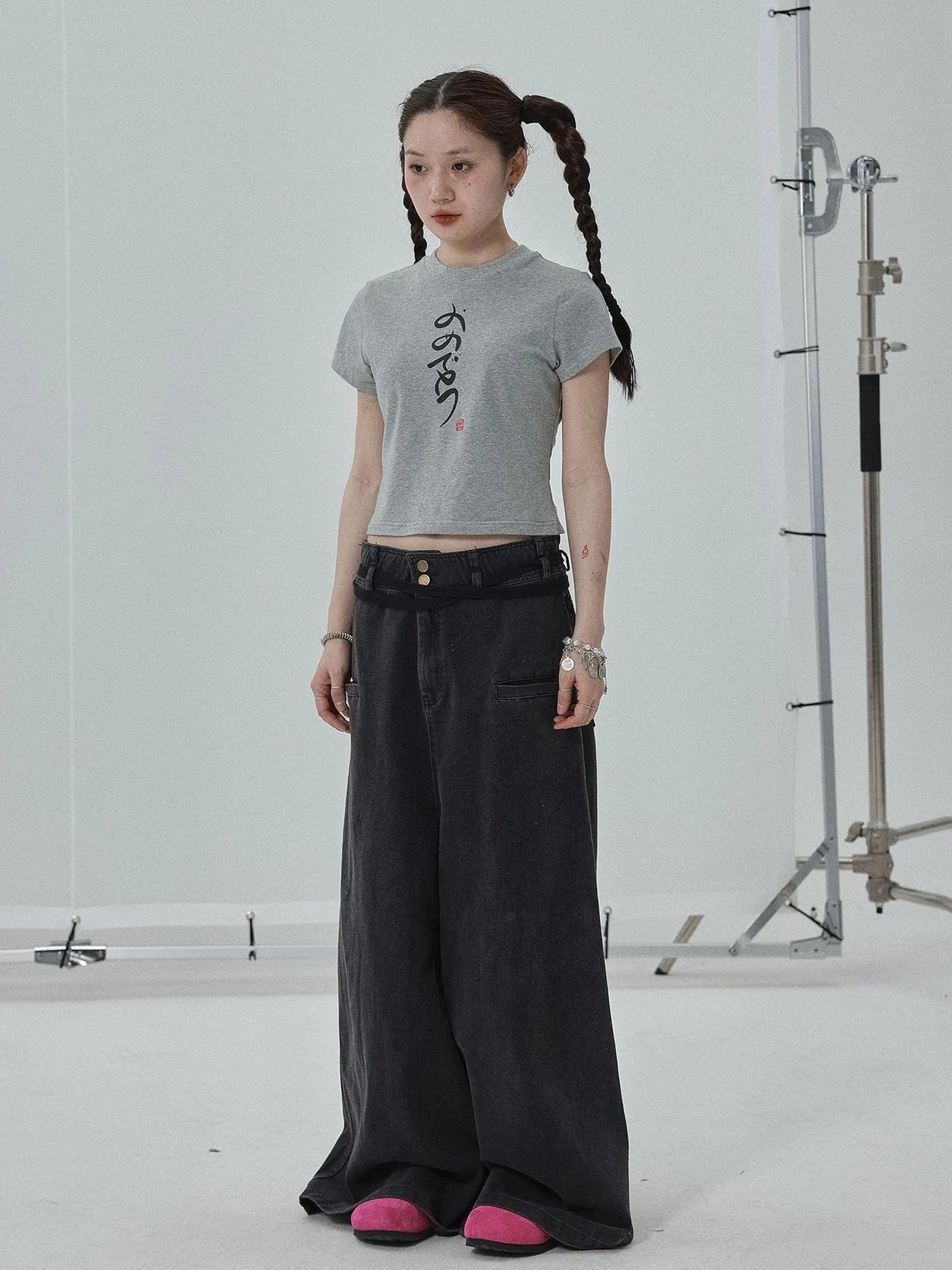 Summer Slim Fit Tee With Calligraphy Blessing