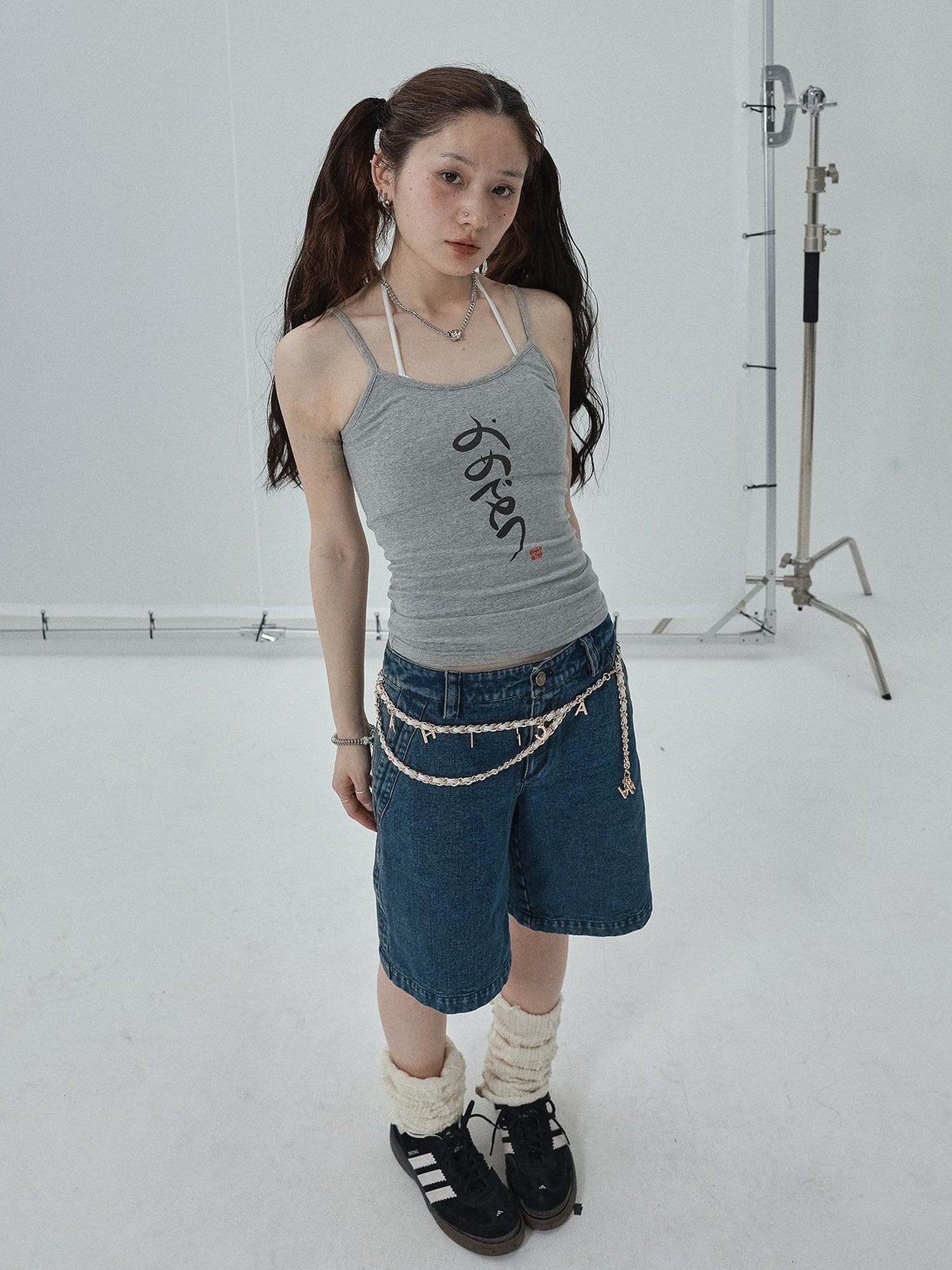 Achihara Summer Slim Fit Tee With Calligraphy Blessing