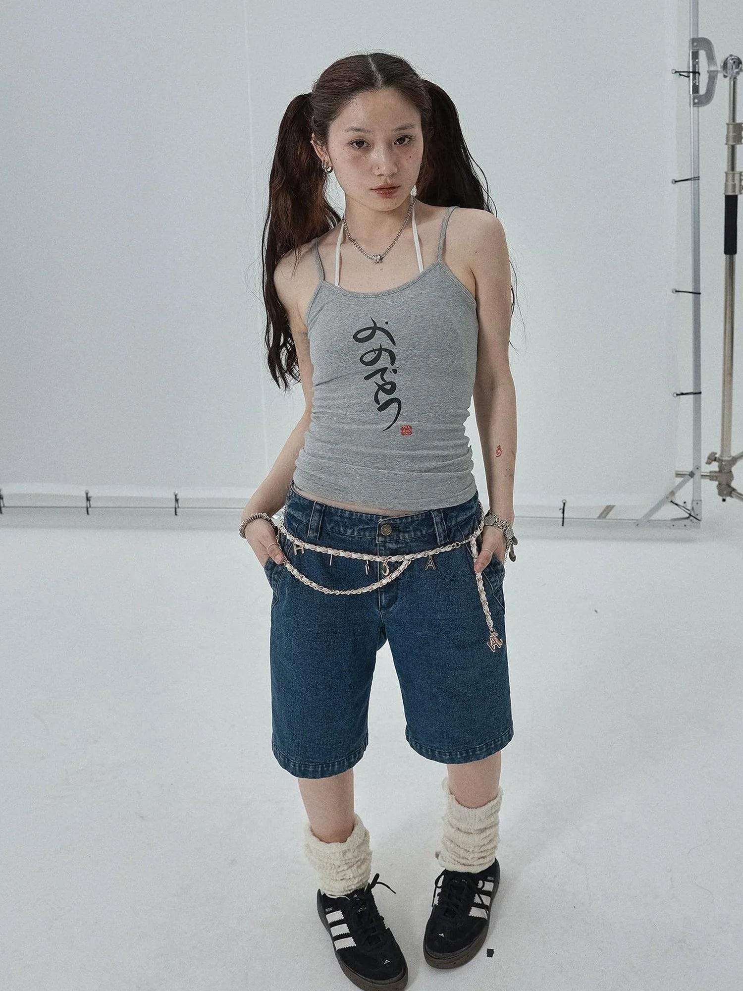 Summer Slim Fit Tee With Calligraphy Blessing