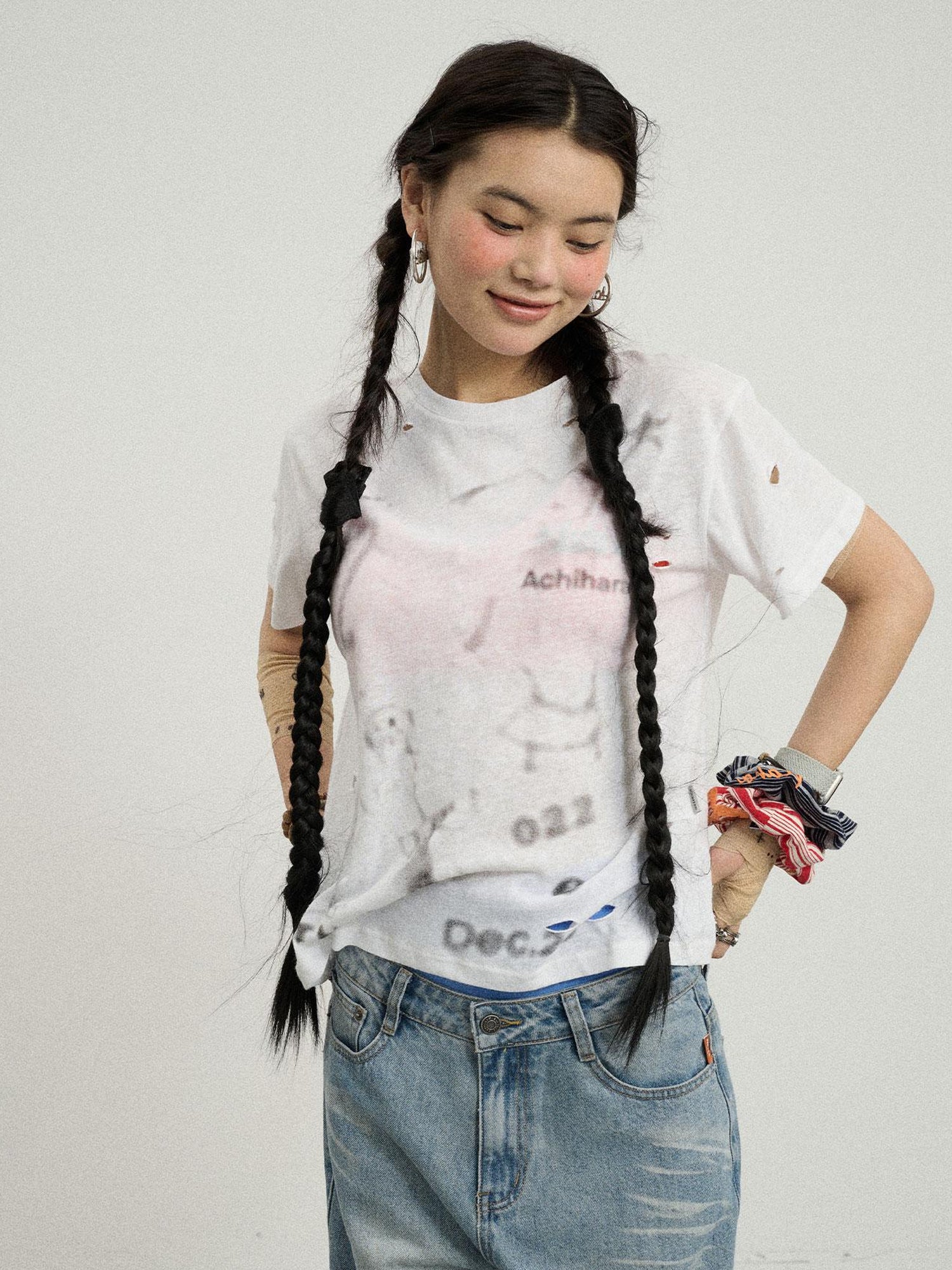 Achihara Summer Sugar Salt Graffiti Tee