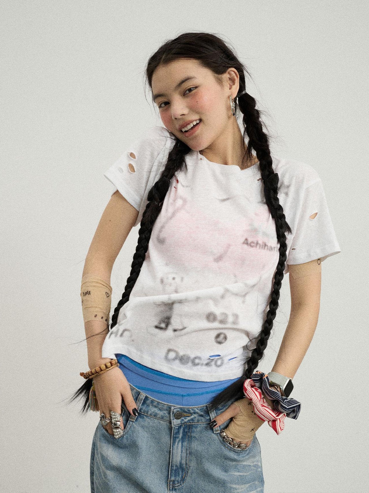 Achihara Summer Sugar Salt Graffiti Tee
