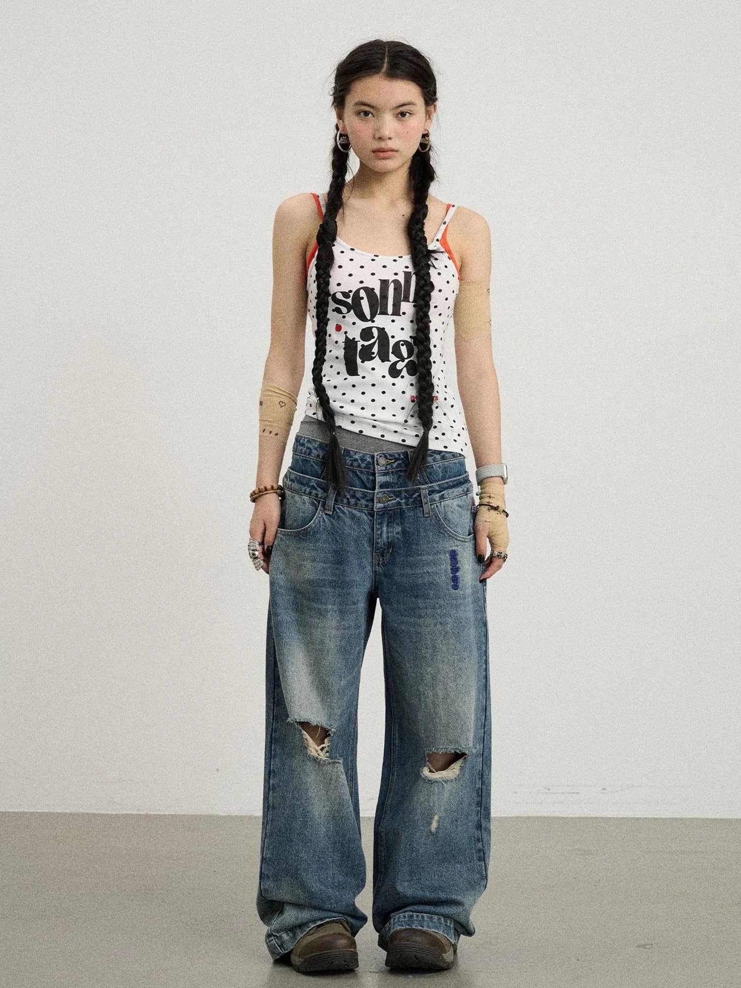 Sunday Polka Dot Sleeveless Top