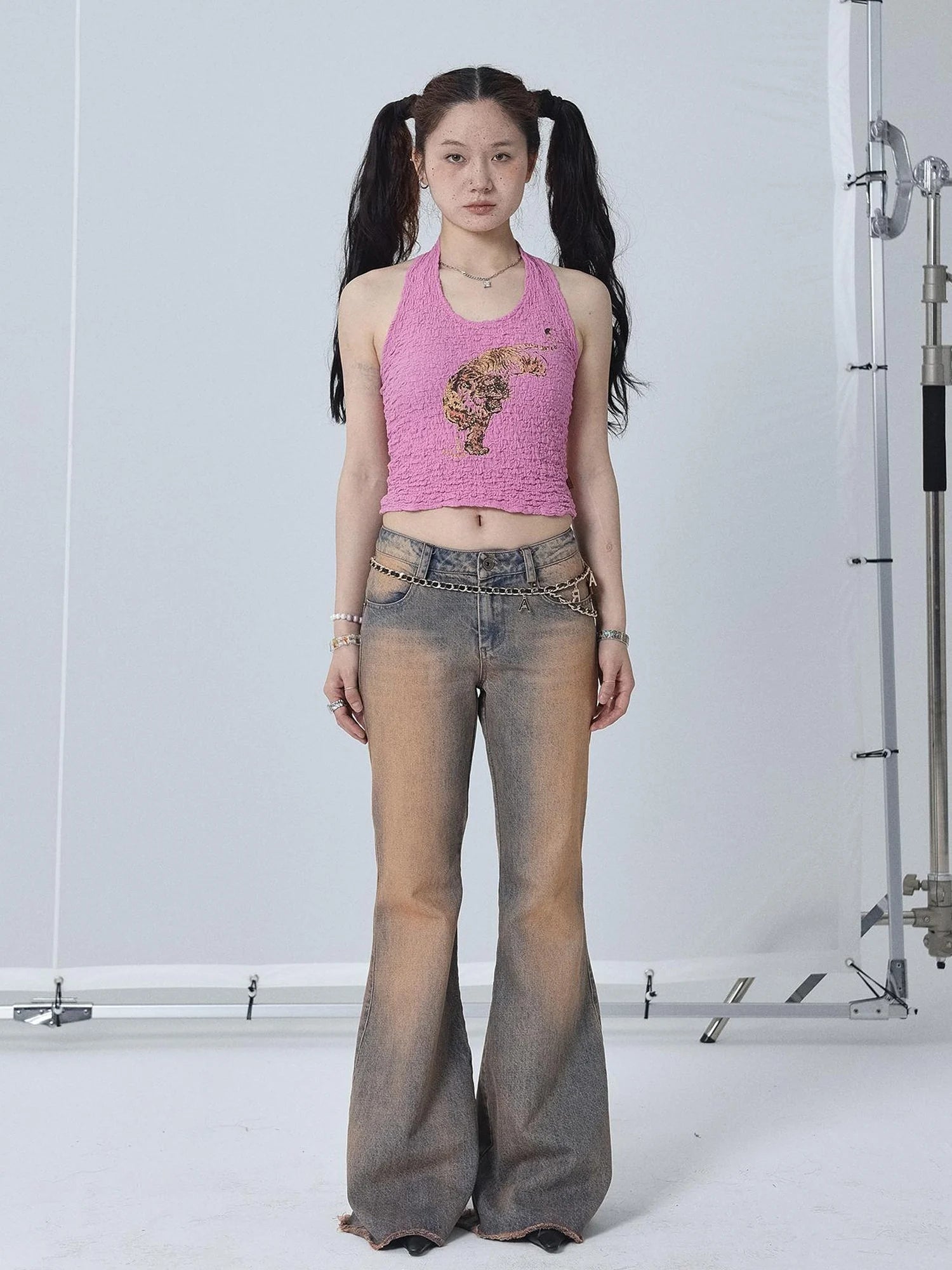 Sunset Duo Sleeveless Crop Tee
