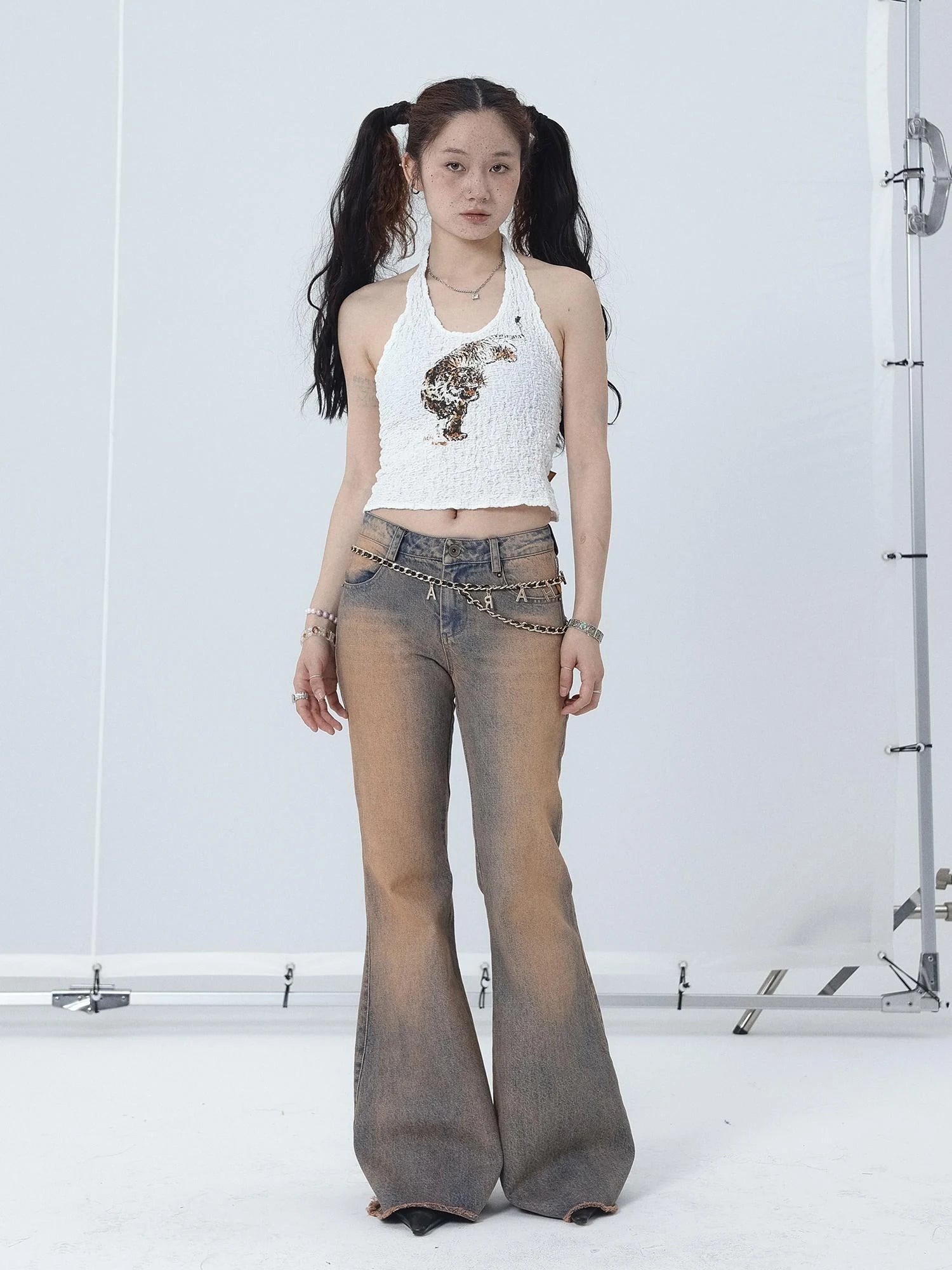 Sunset Duo Sleeveless Crop Tee