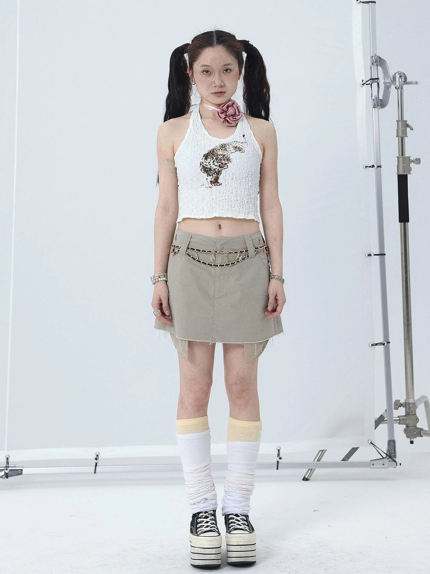 Sunset Duo Sleeveless Crop Tee