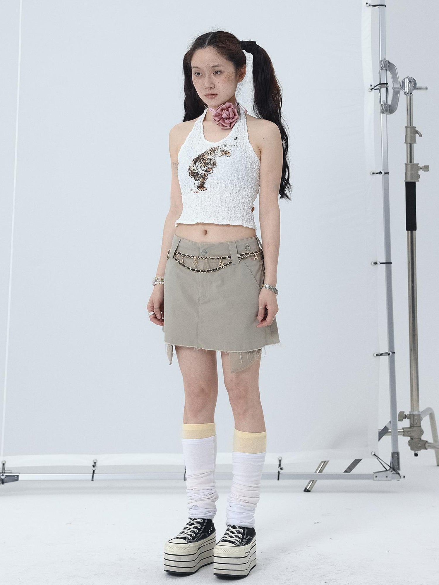 Achihara Sunset Duo Sleeveless Crop Tee
