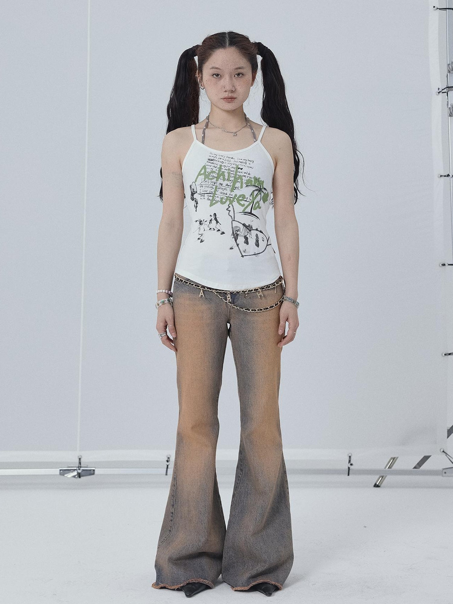 Achihara Sweet Spice Summer Print Crop Tee