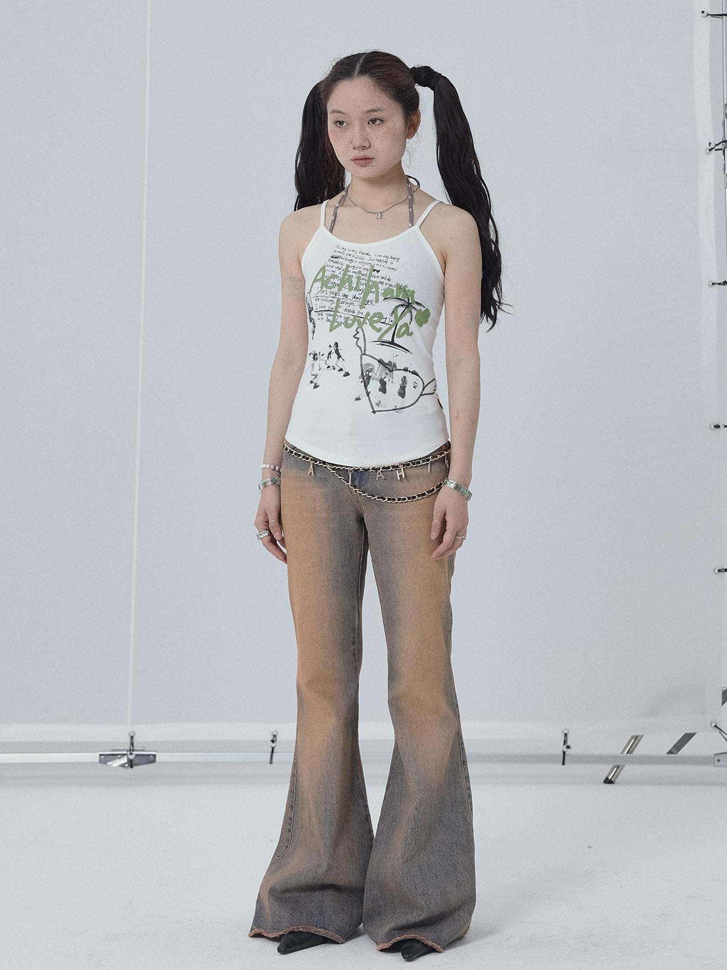 Achihara Sweet Spice Summer Print Crop Tee