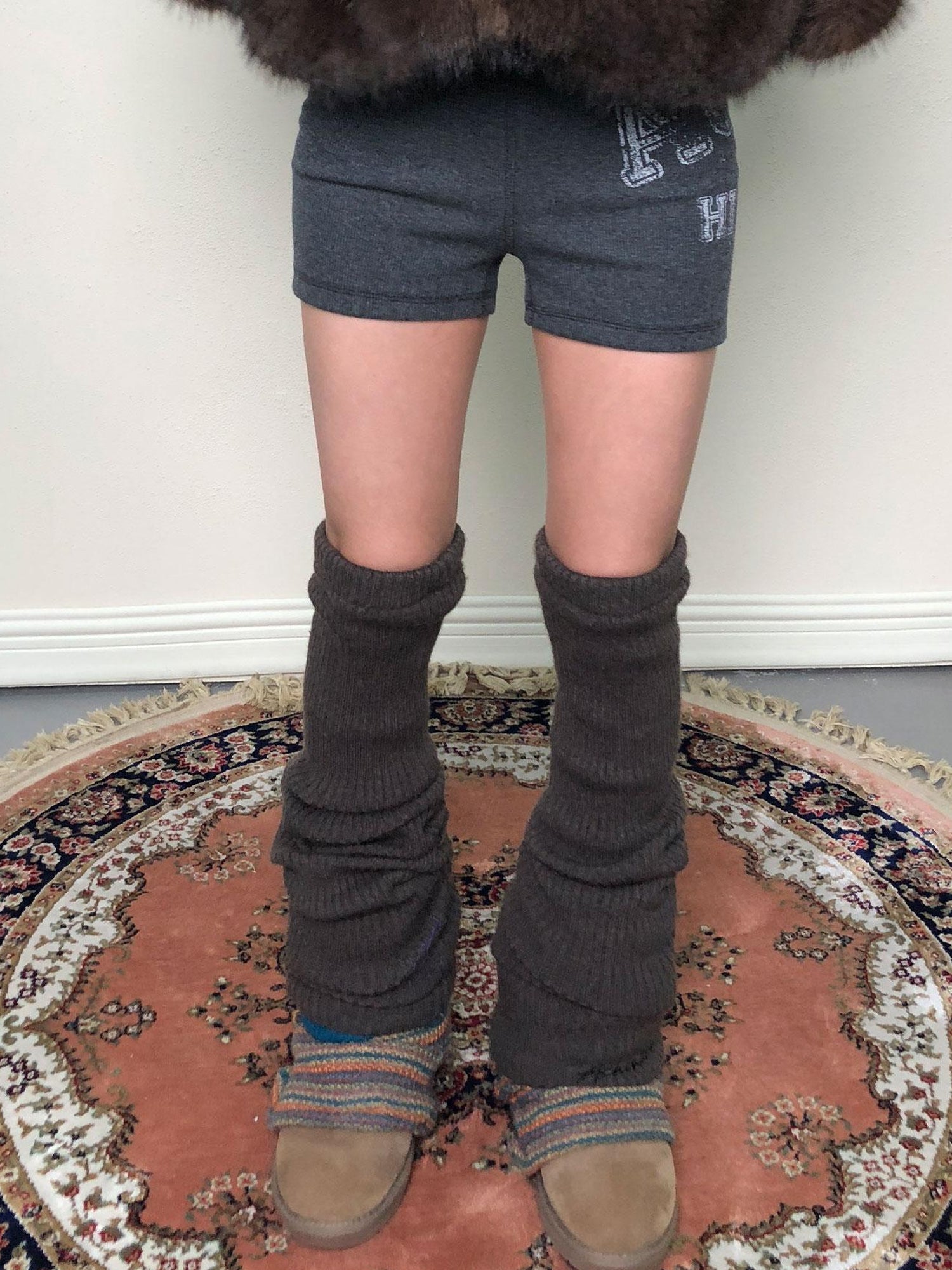 Achihara Tatacs Leg Warmers Spring Knit Leggings Thermal Socks